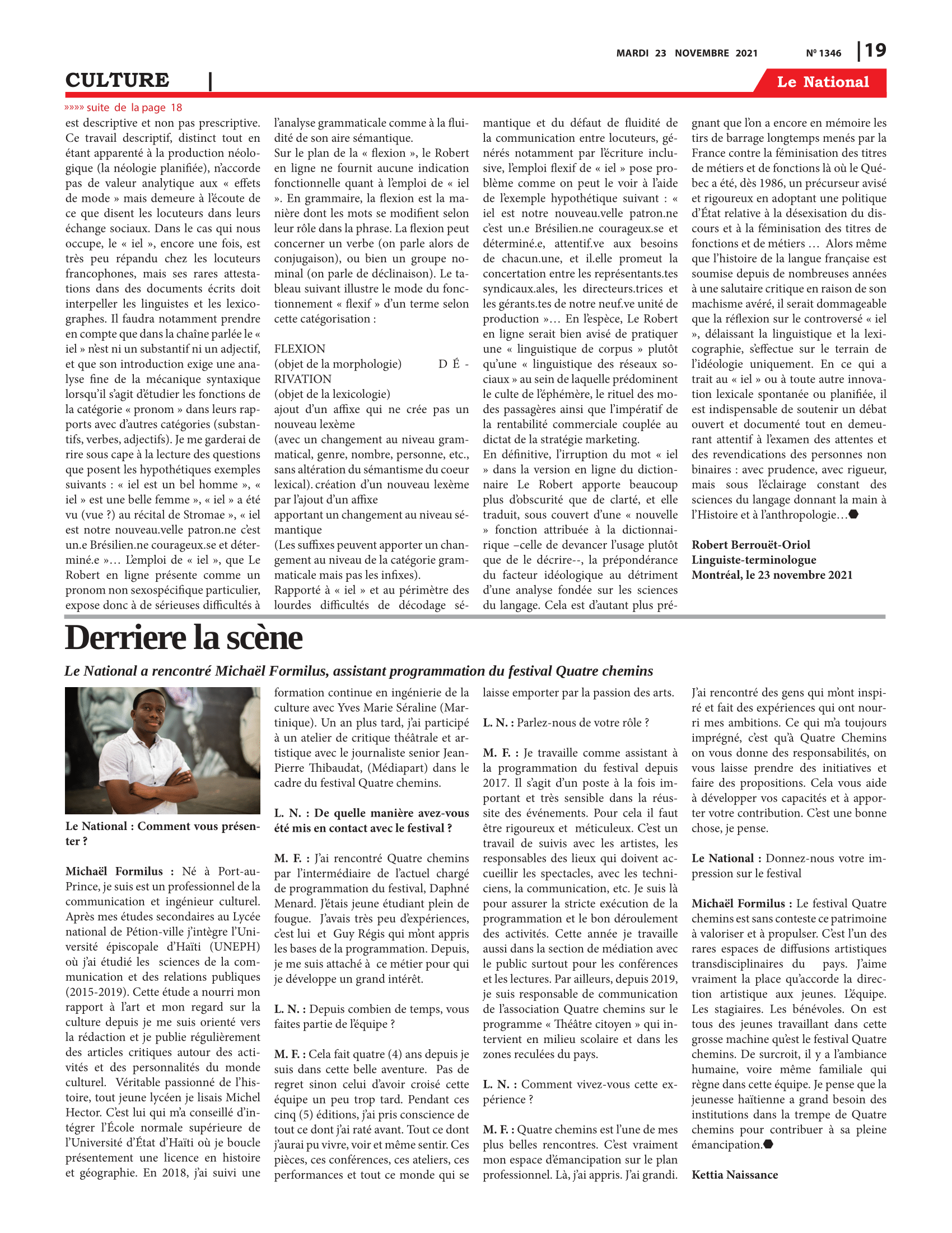 Page 19 de l'édition 1346