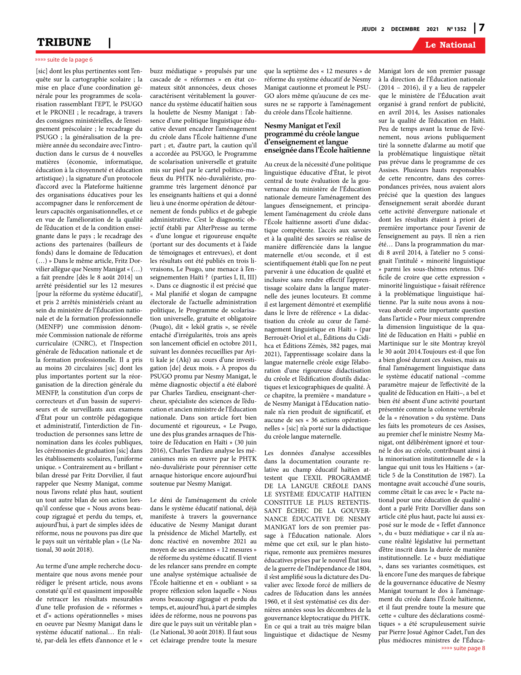 Page 7 de l'édition 1352