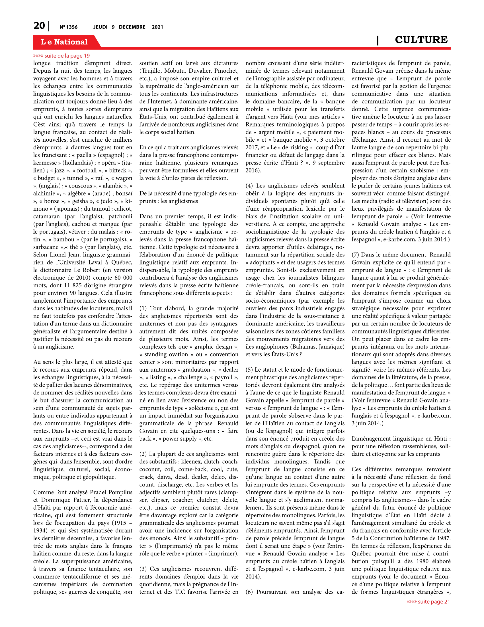 Page 20 de l'édition 1356