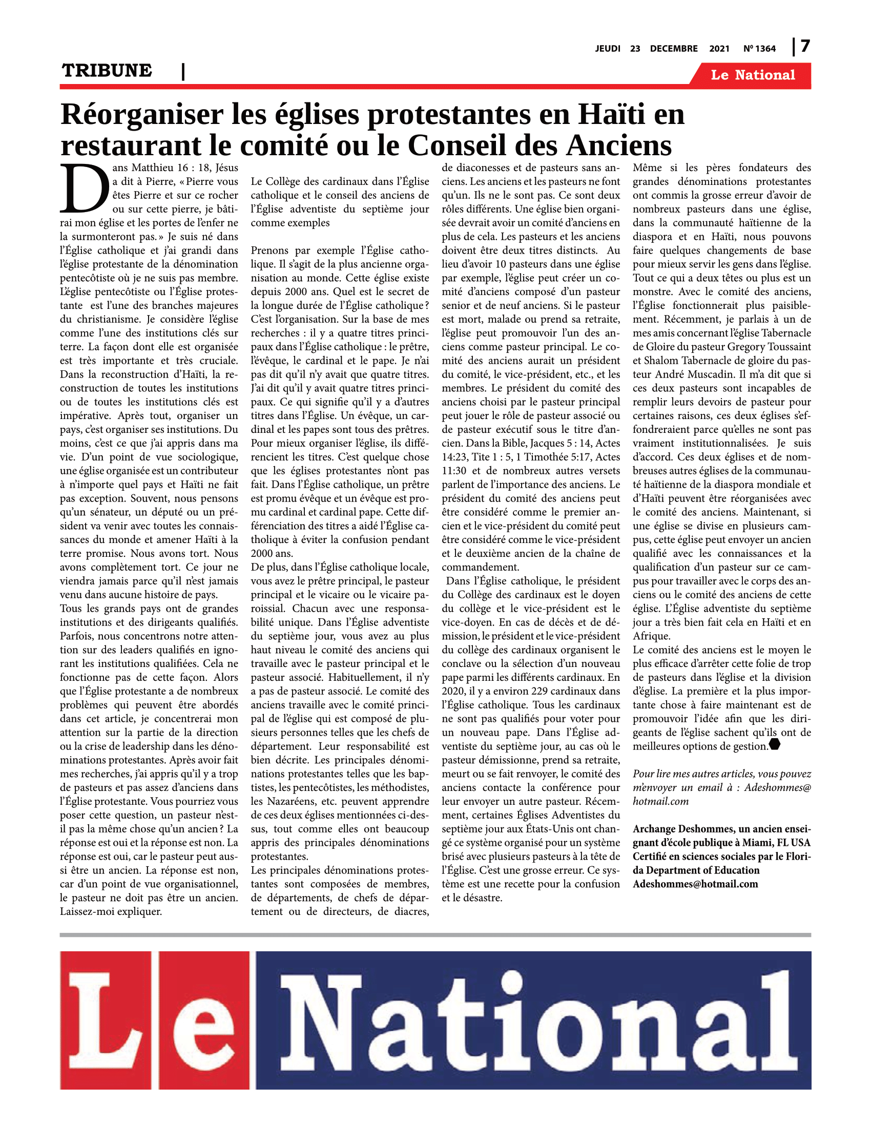 Page 7 de l'édition 1364