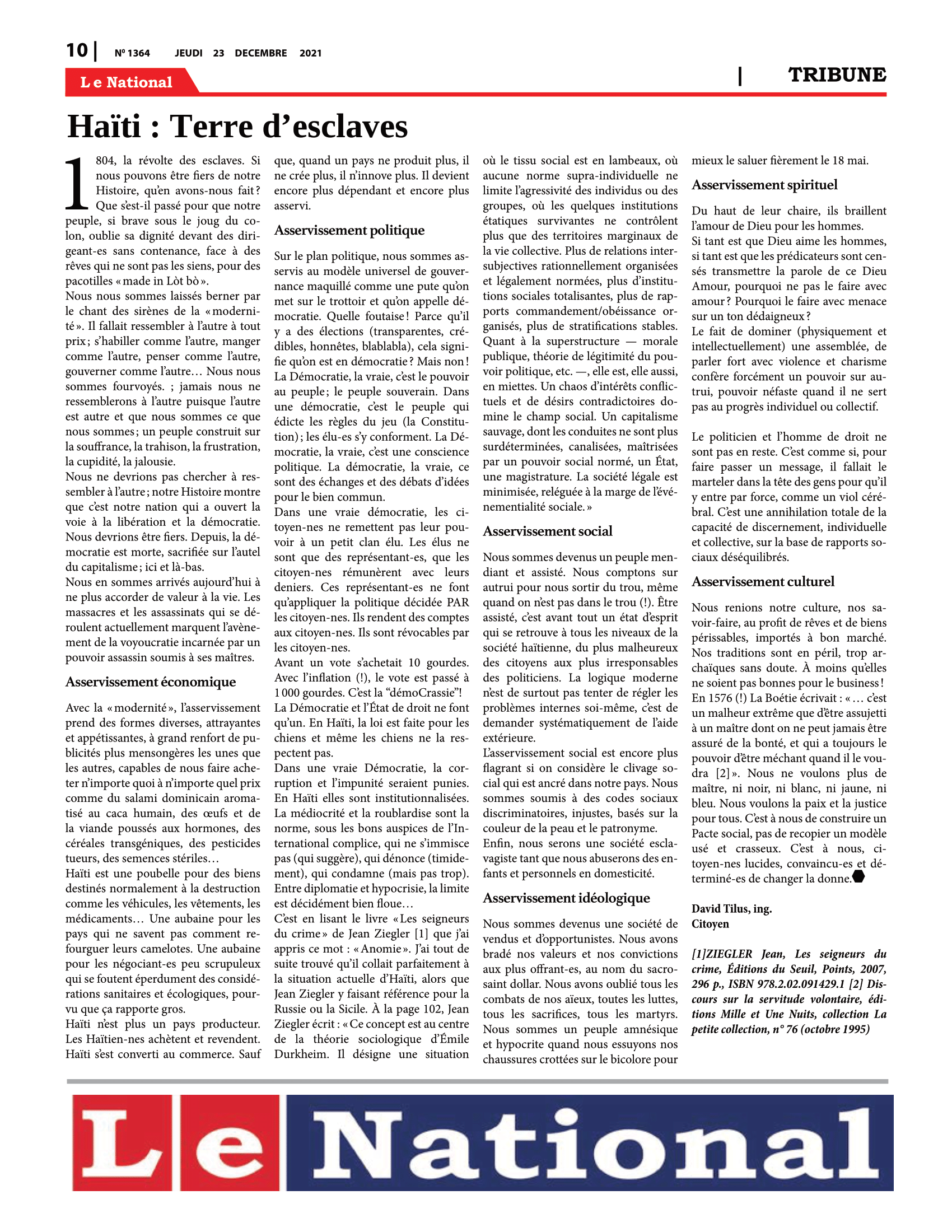 Page 10 de l'édition 1364