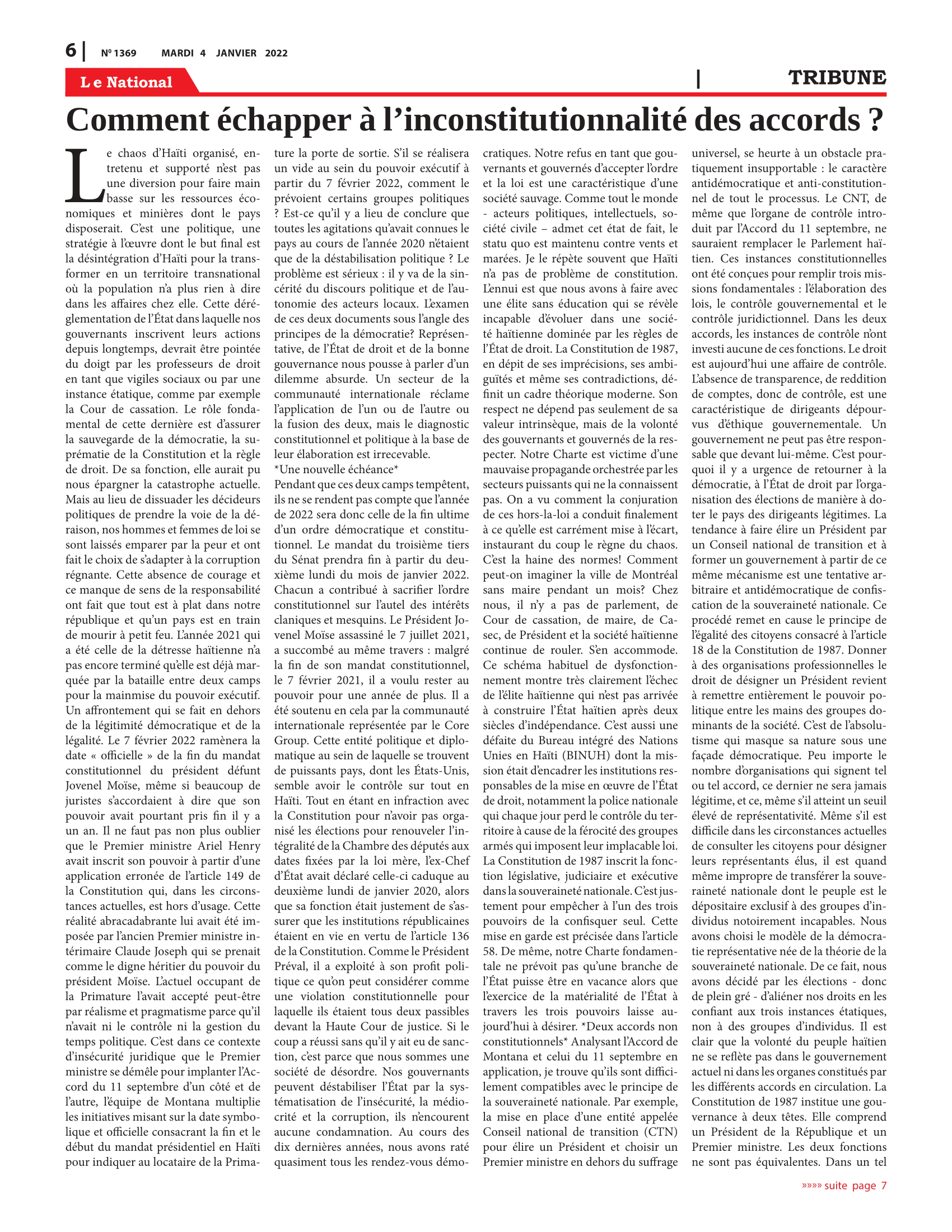 Page 6 de l'édition 1369