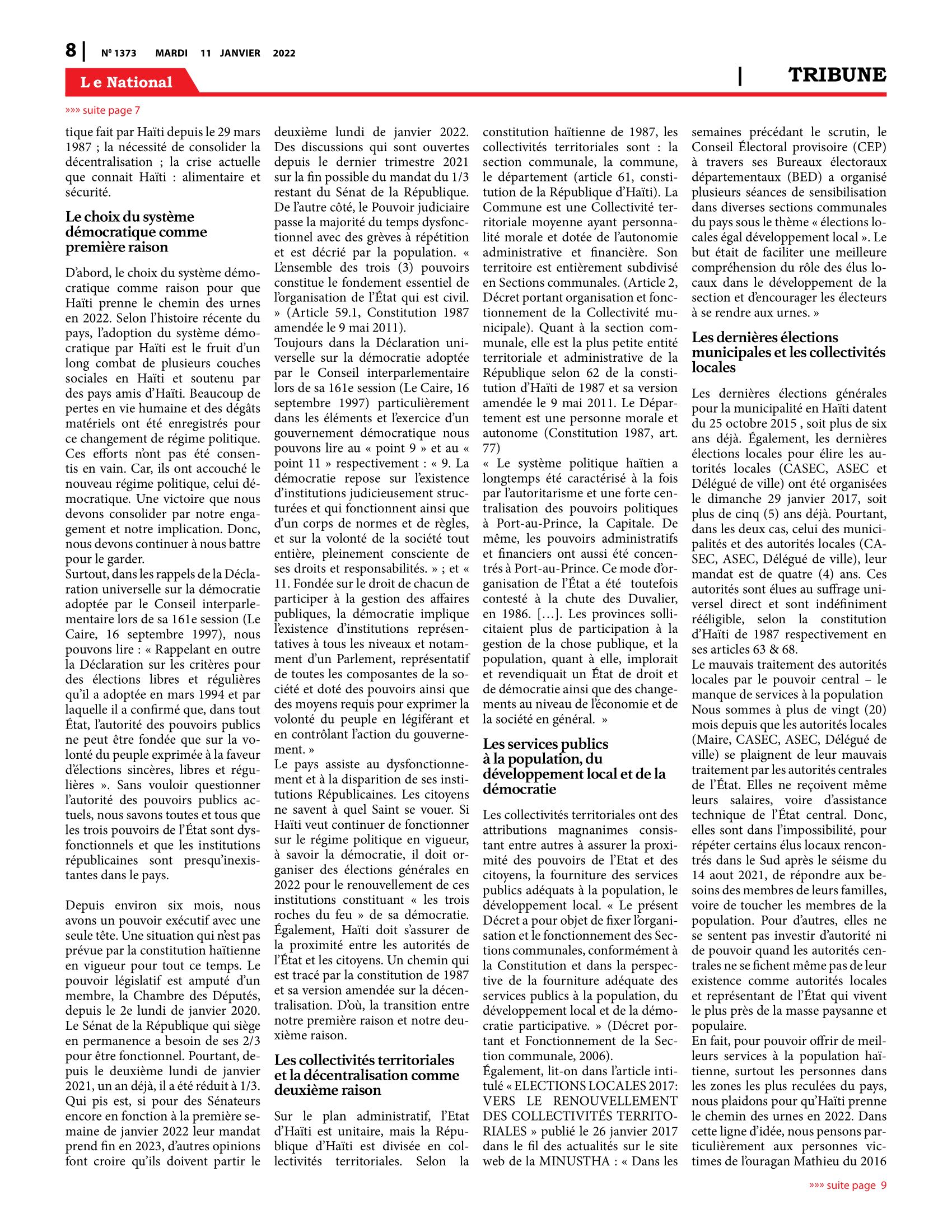 Page 8 de l'édition 1373