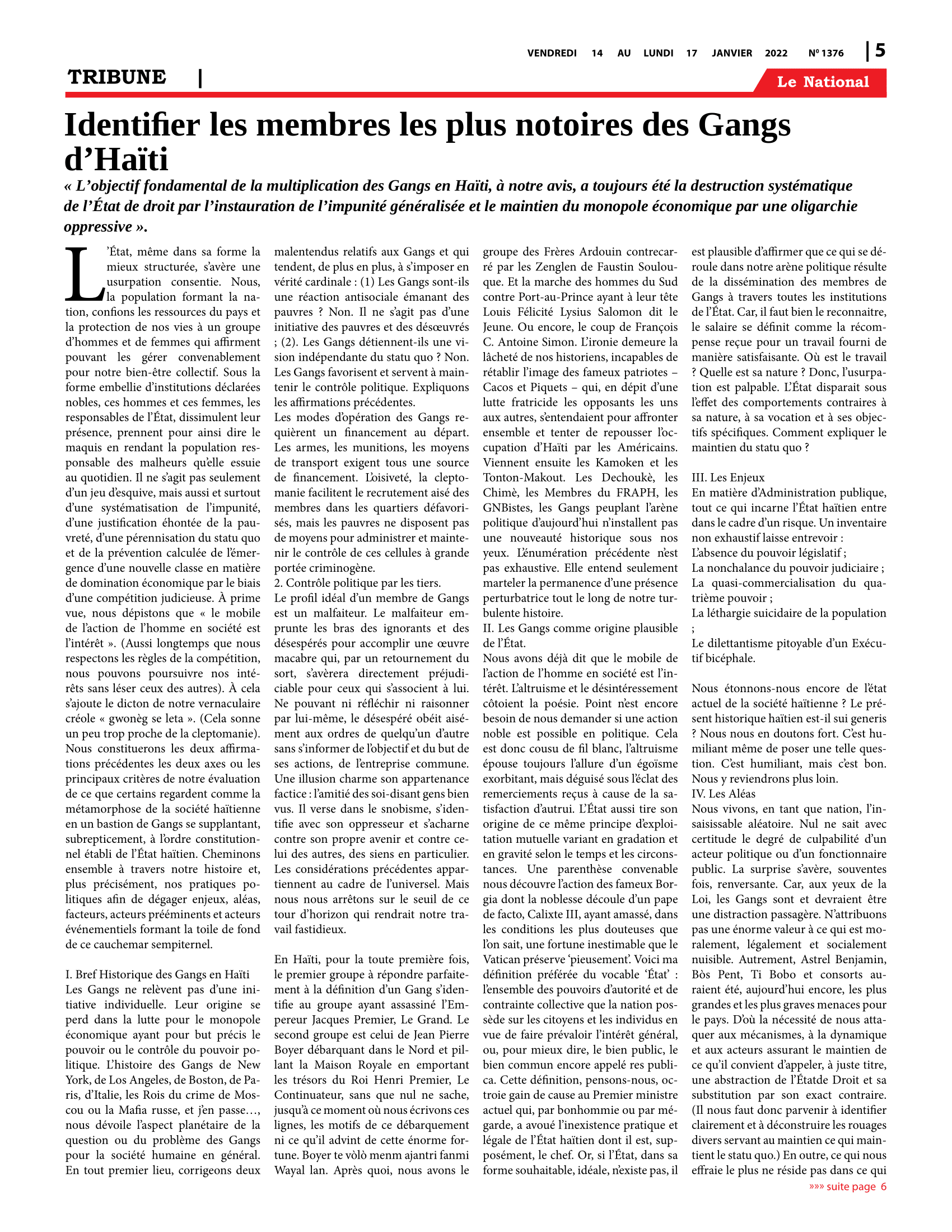 Page 5 de l'édition 1376