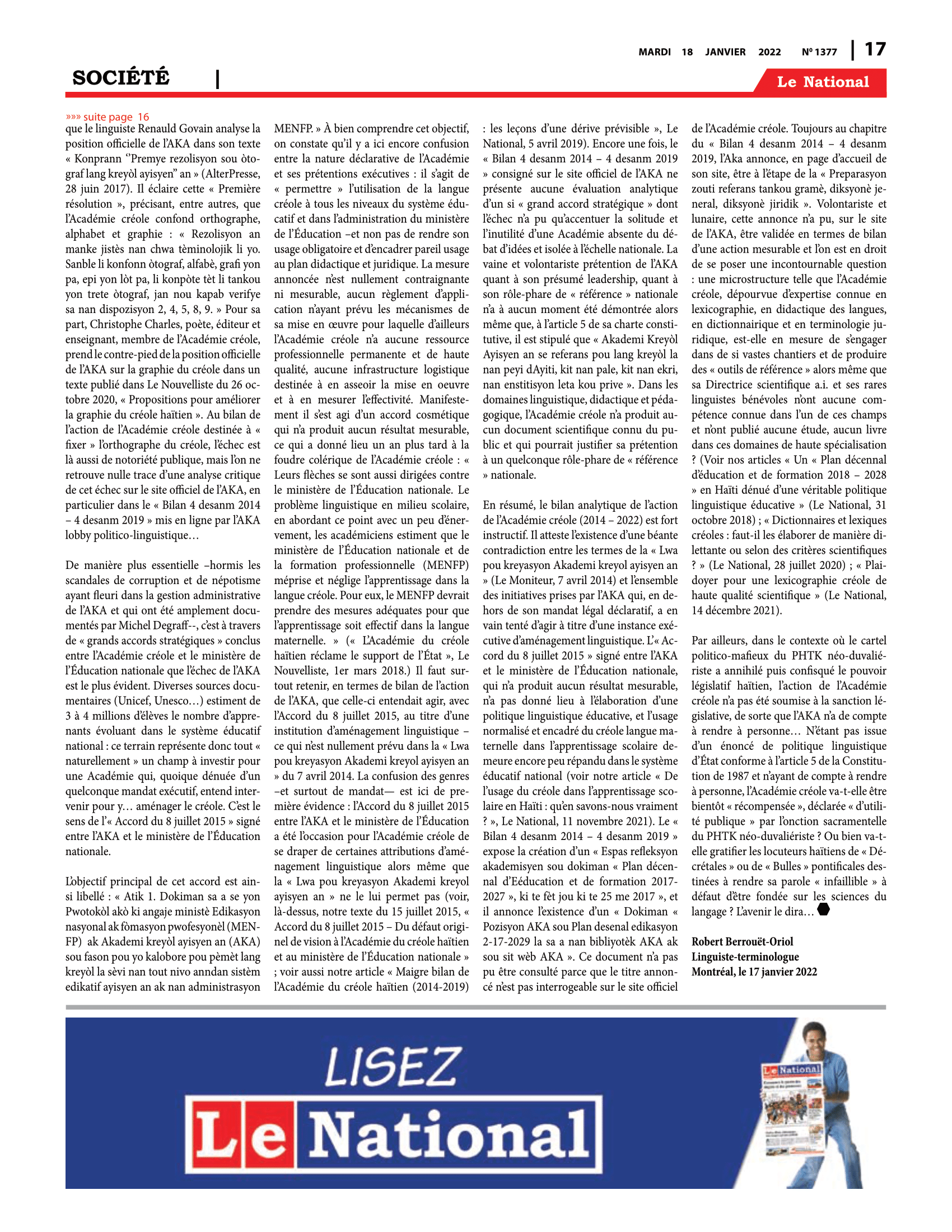 Page 17 de l'édition 1377