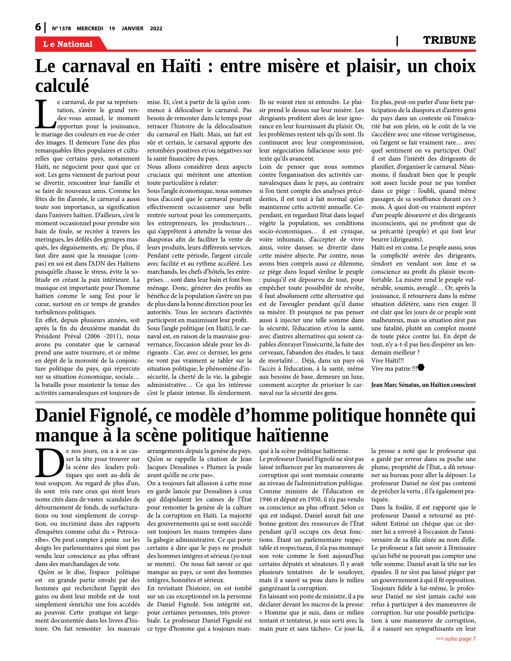 Page 6 de l'édition 1378