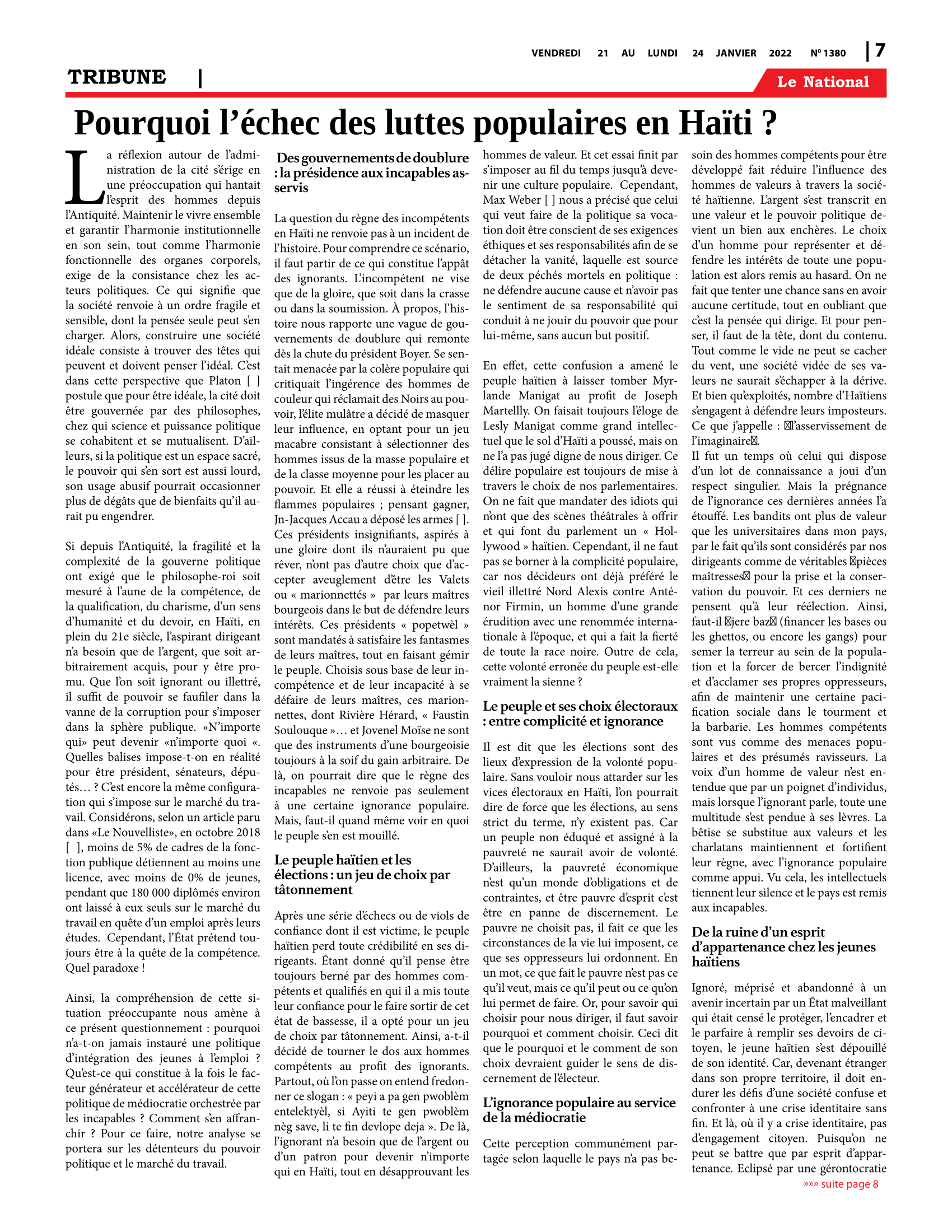Page 7 de l'édition 1380