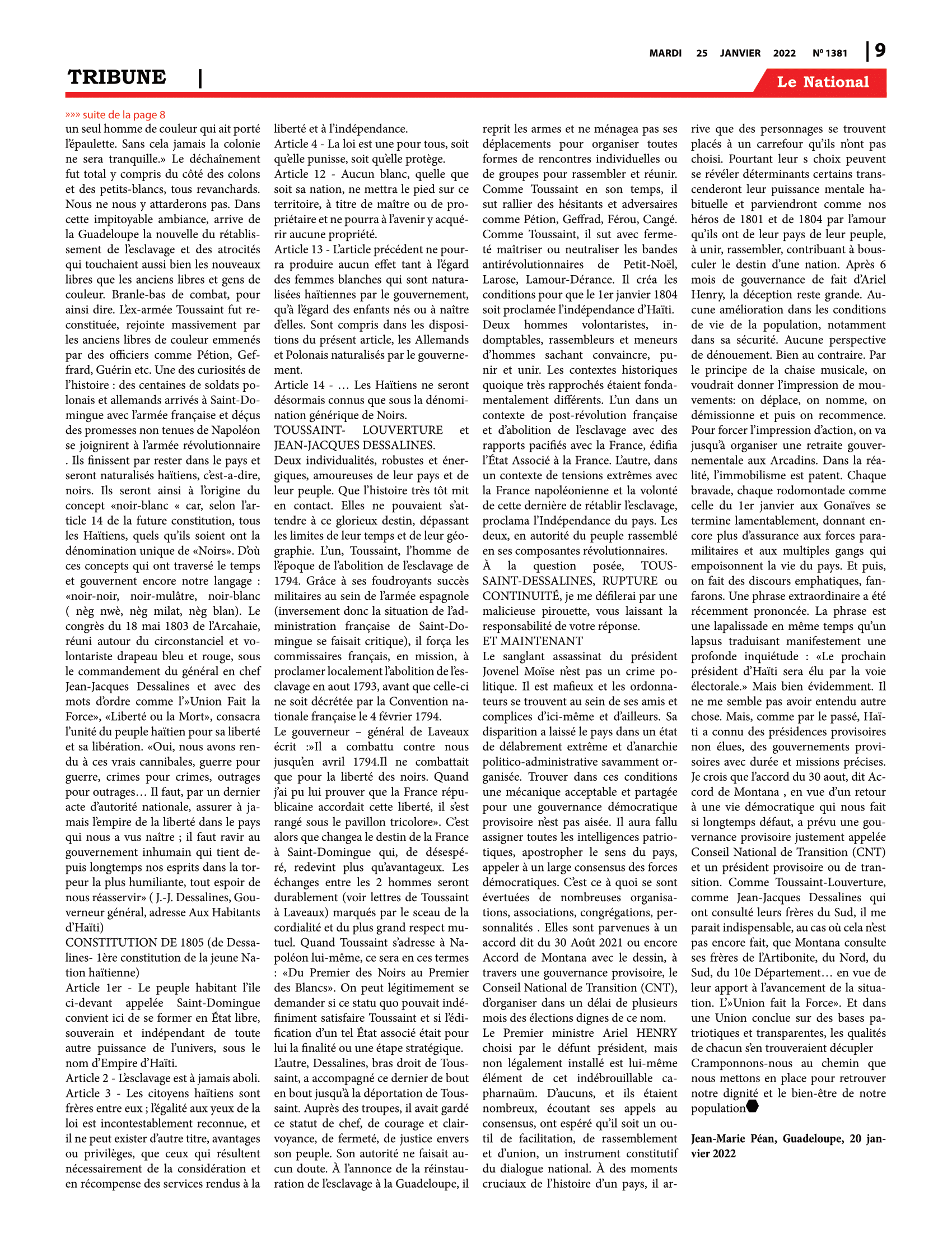 Page 9 de l'édition 1381
