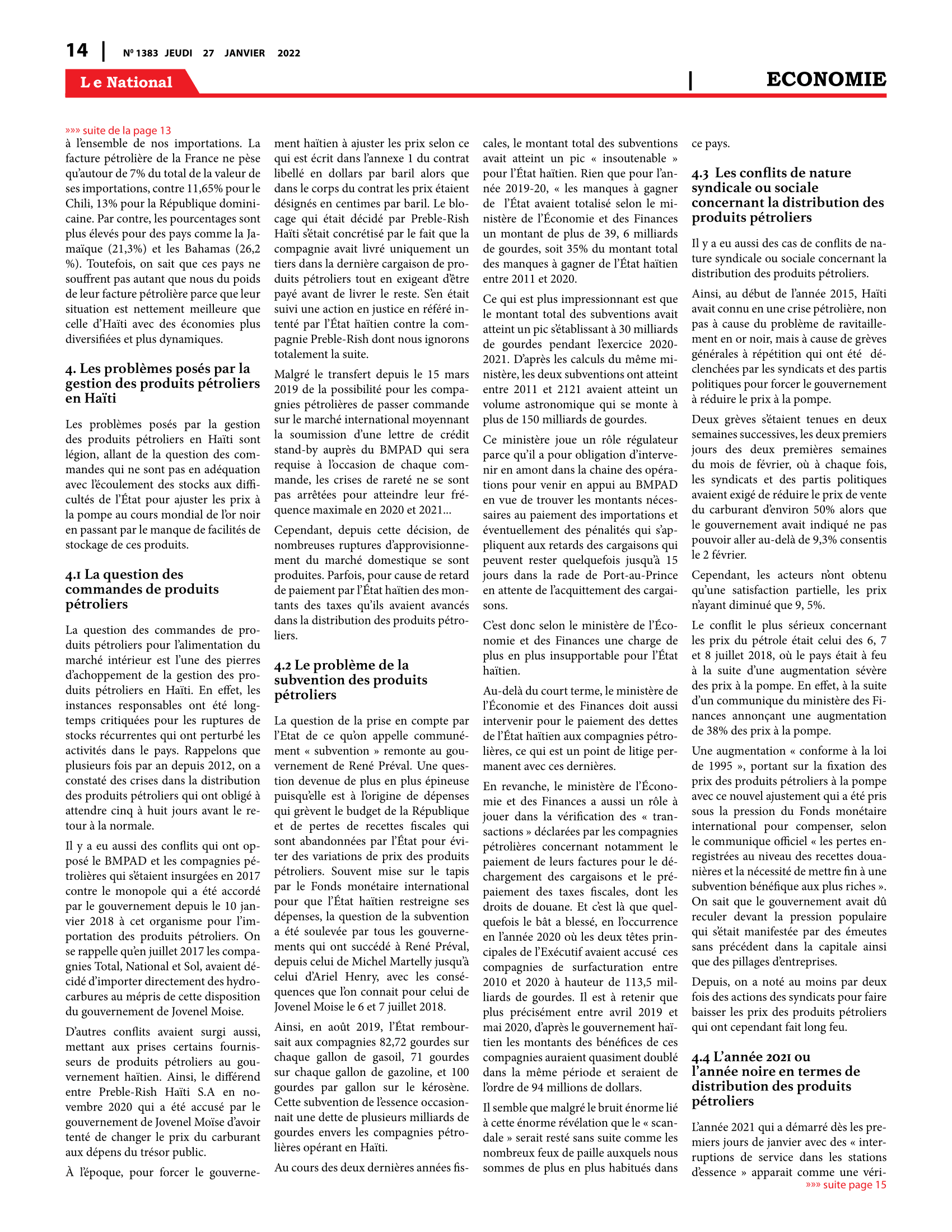 Page 14 de l'édition 1384