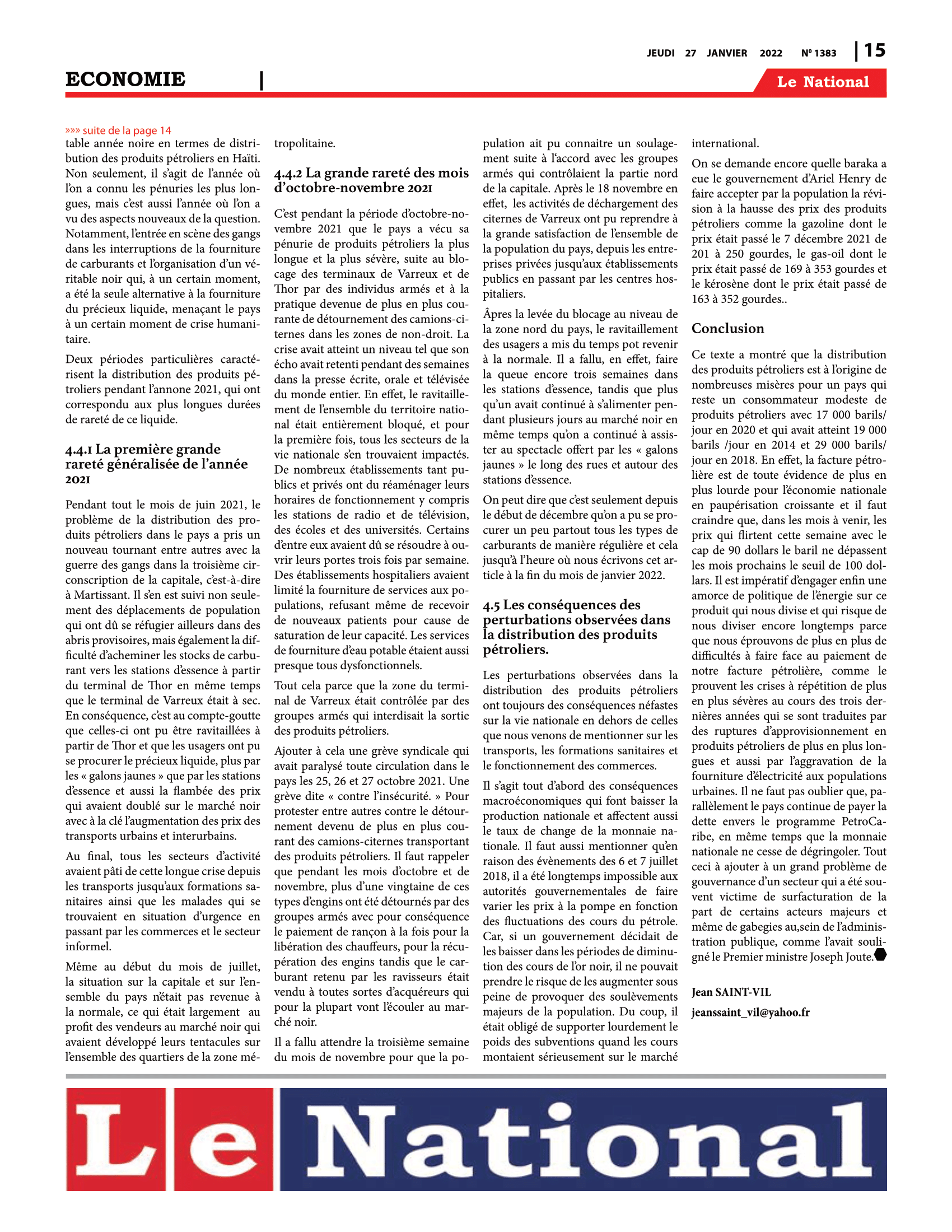 Page 15 de l'édition 1384