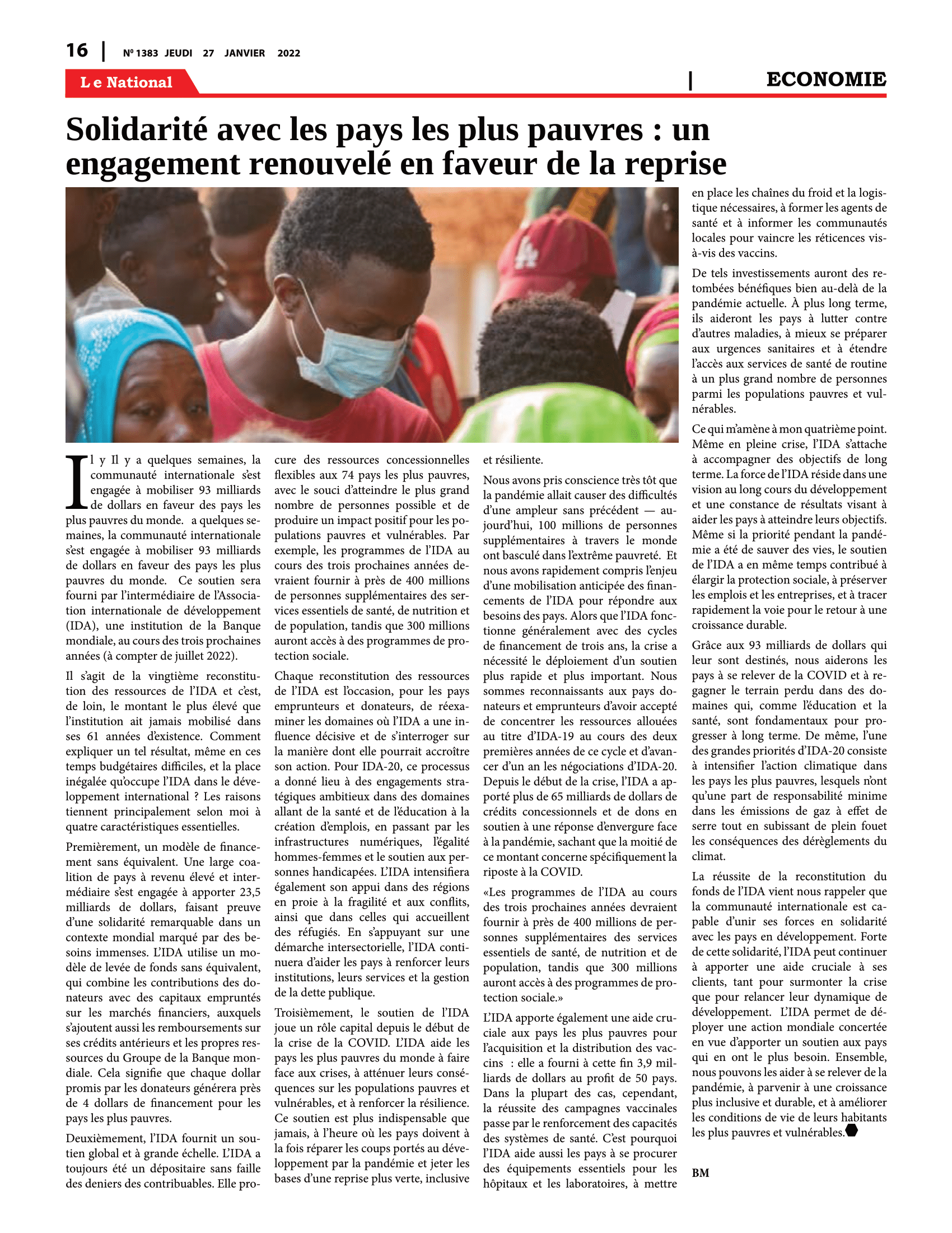 Page 16 de l'édition 1384