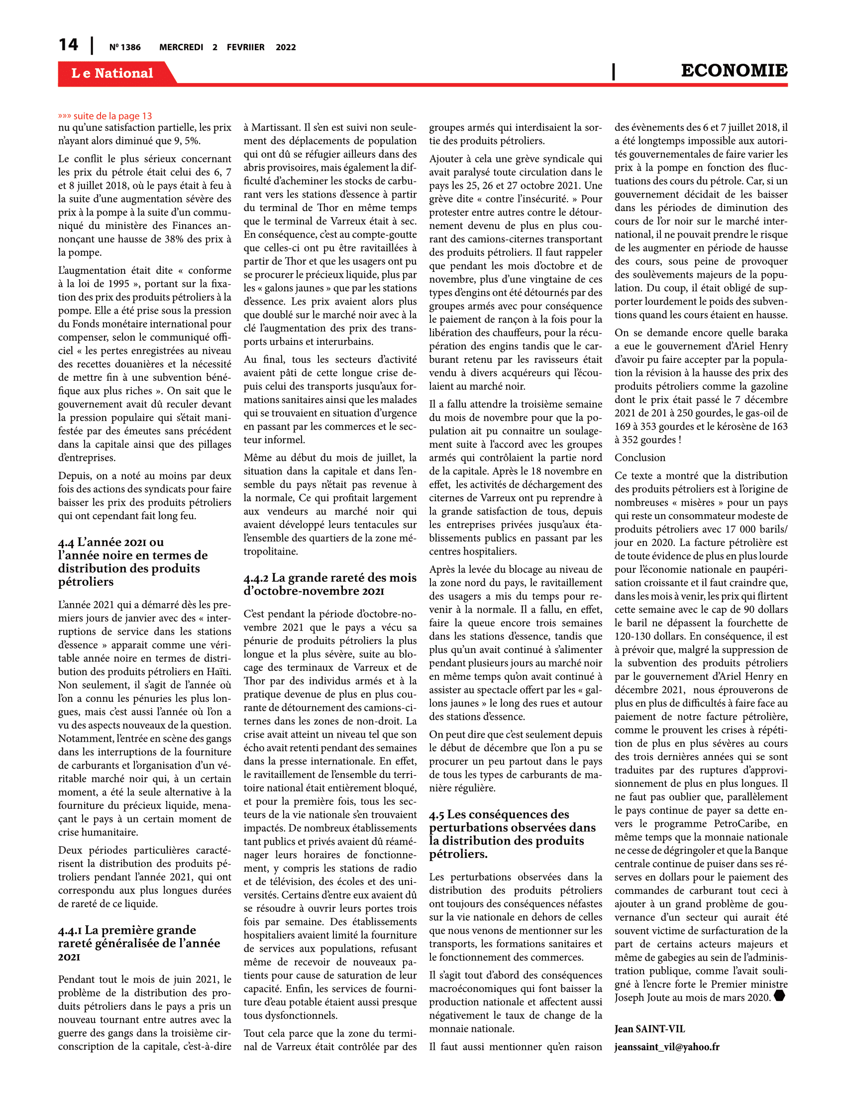 Page 14 de l'édition 1386