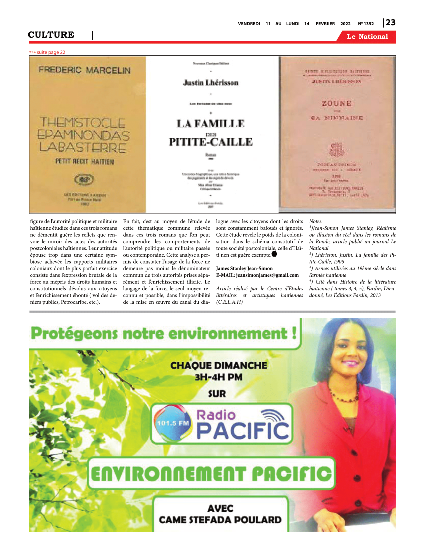 Page 23 de l'édition 1392