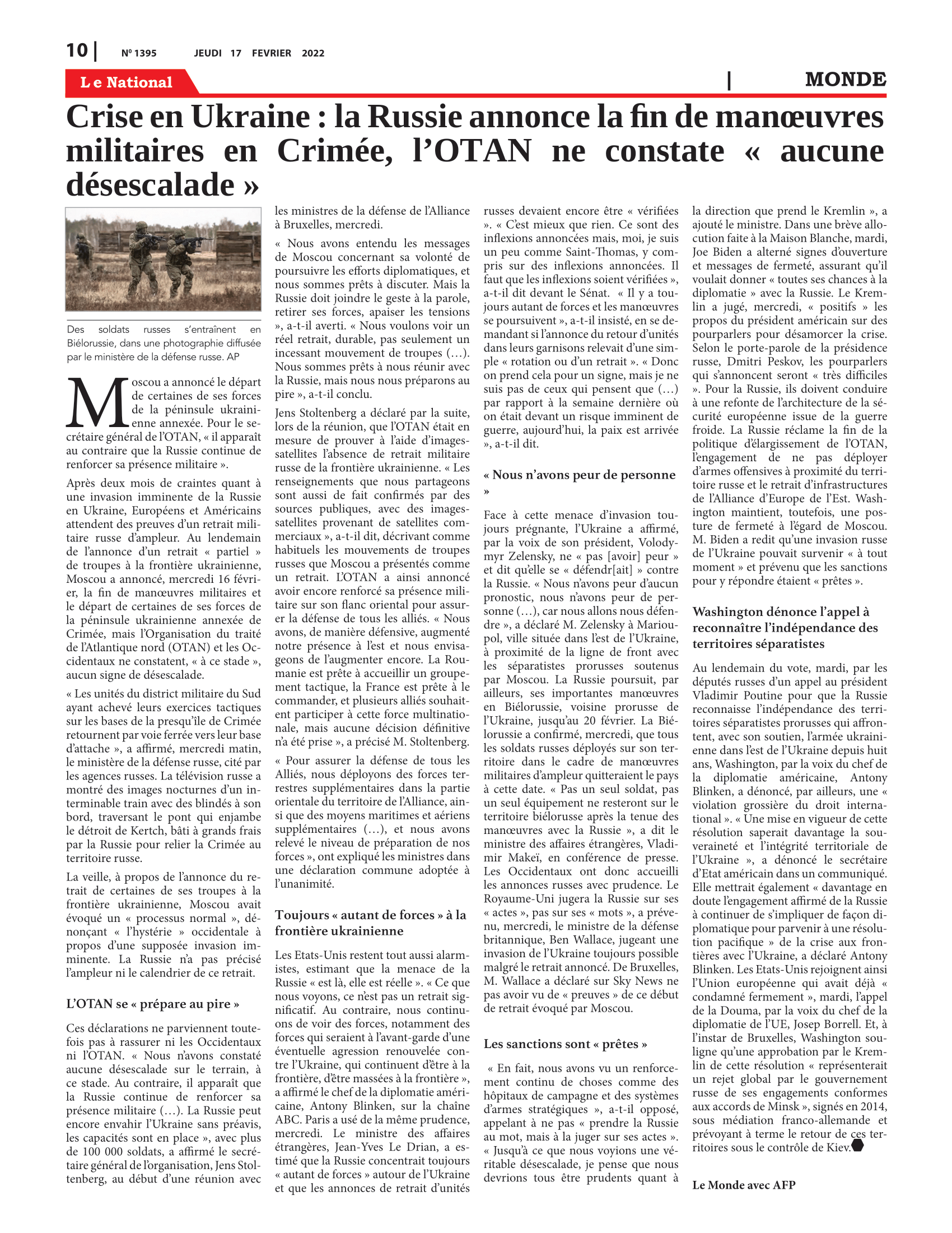Page 10 de l'édition 1395