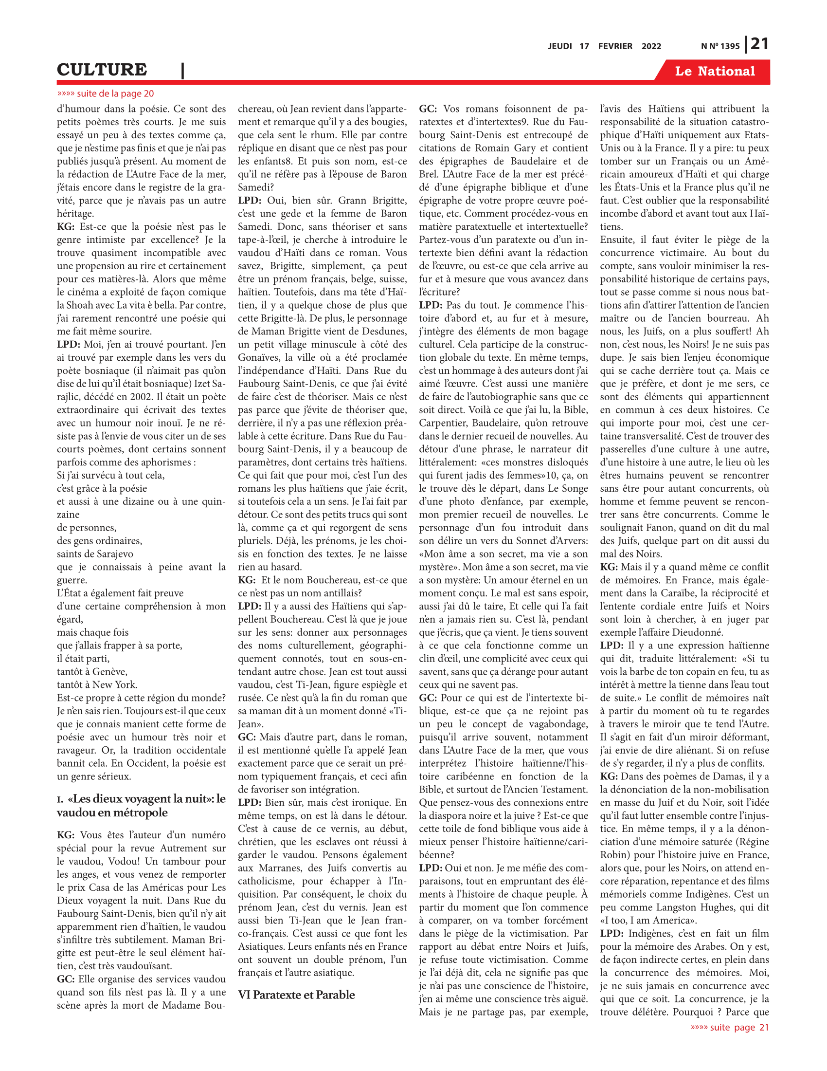 Page 21 de l'édition 1395