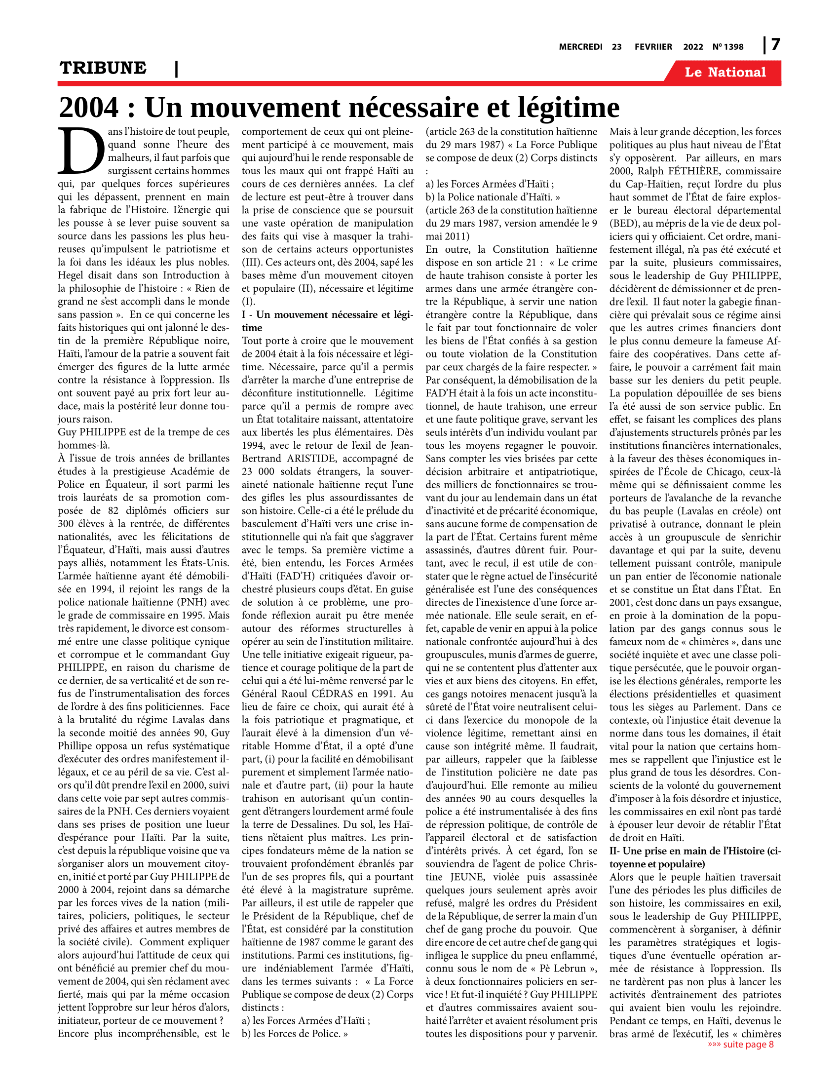 Page 7 de l'édition 1398