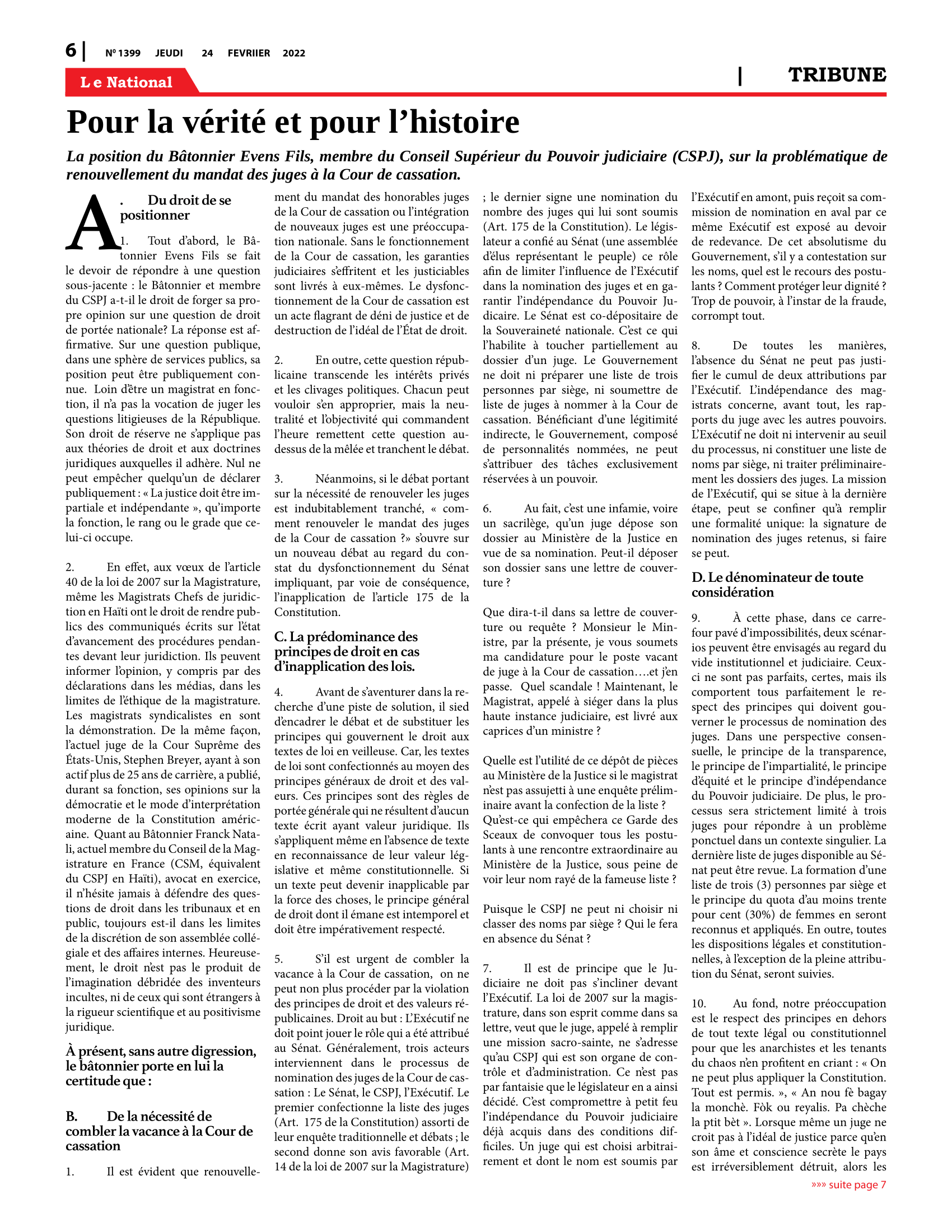 Page 6 de l'édition 1399