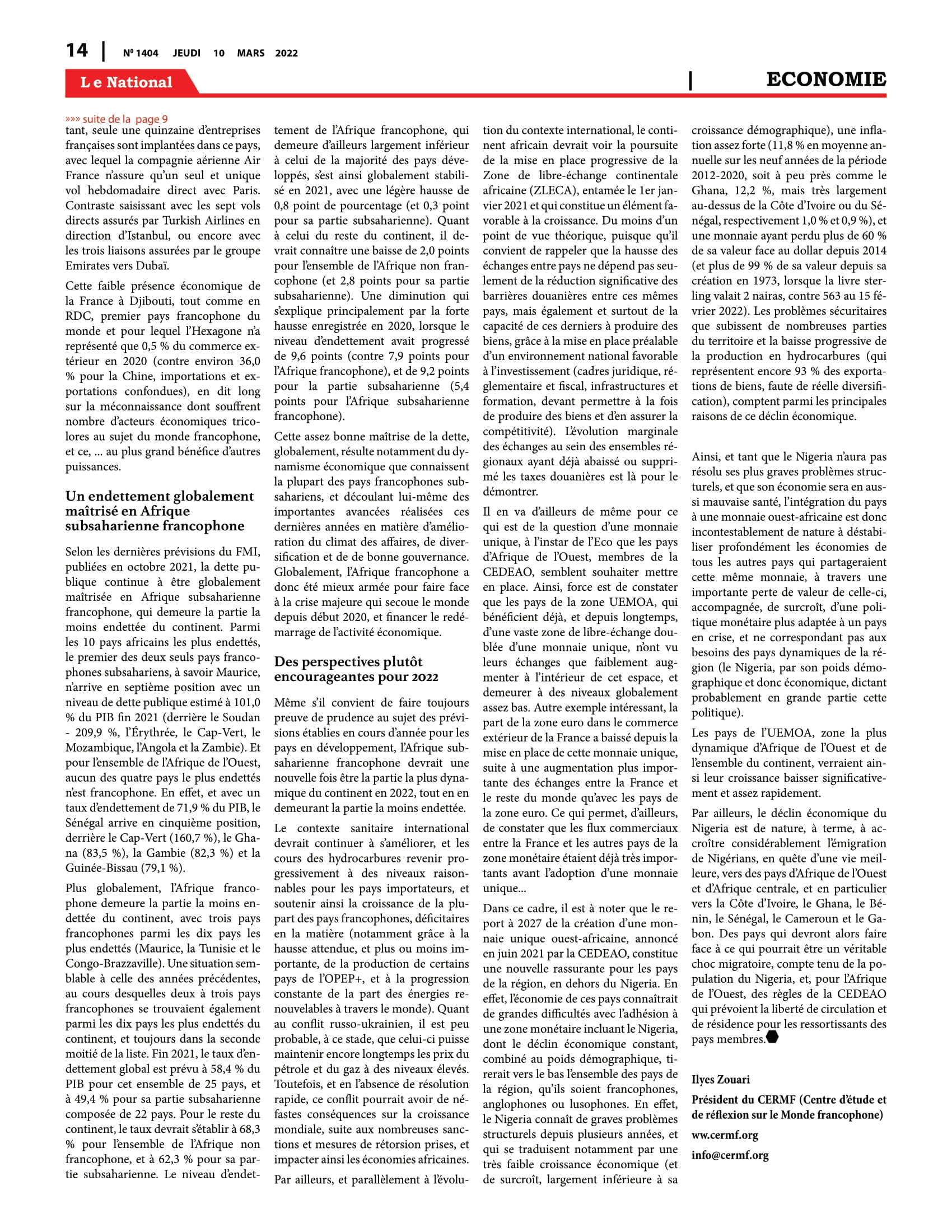 Page 14 de l'édition 1404