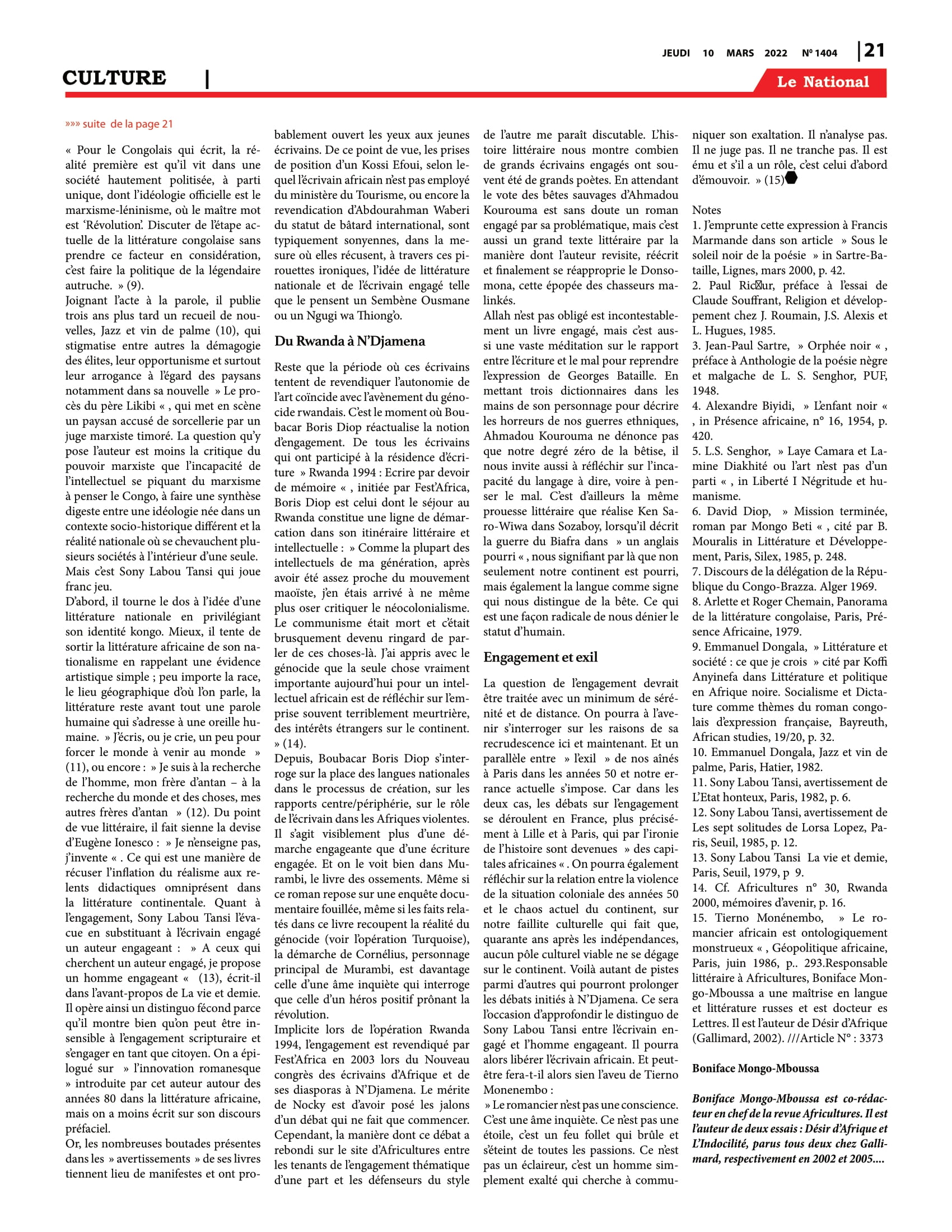 Page 21 de l'édition 1404