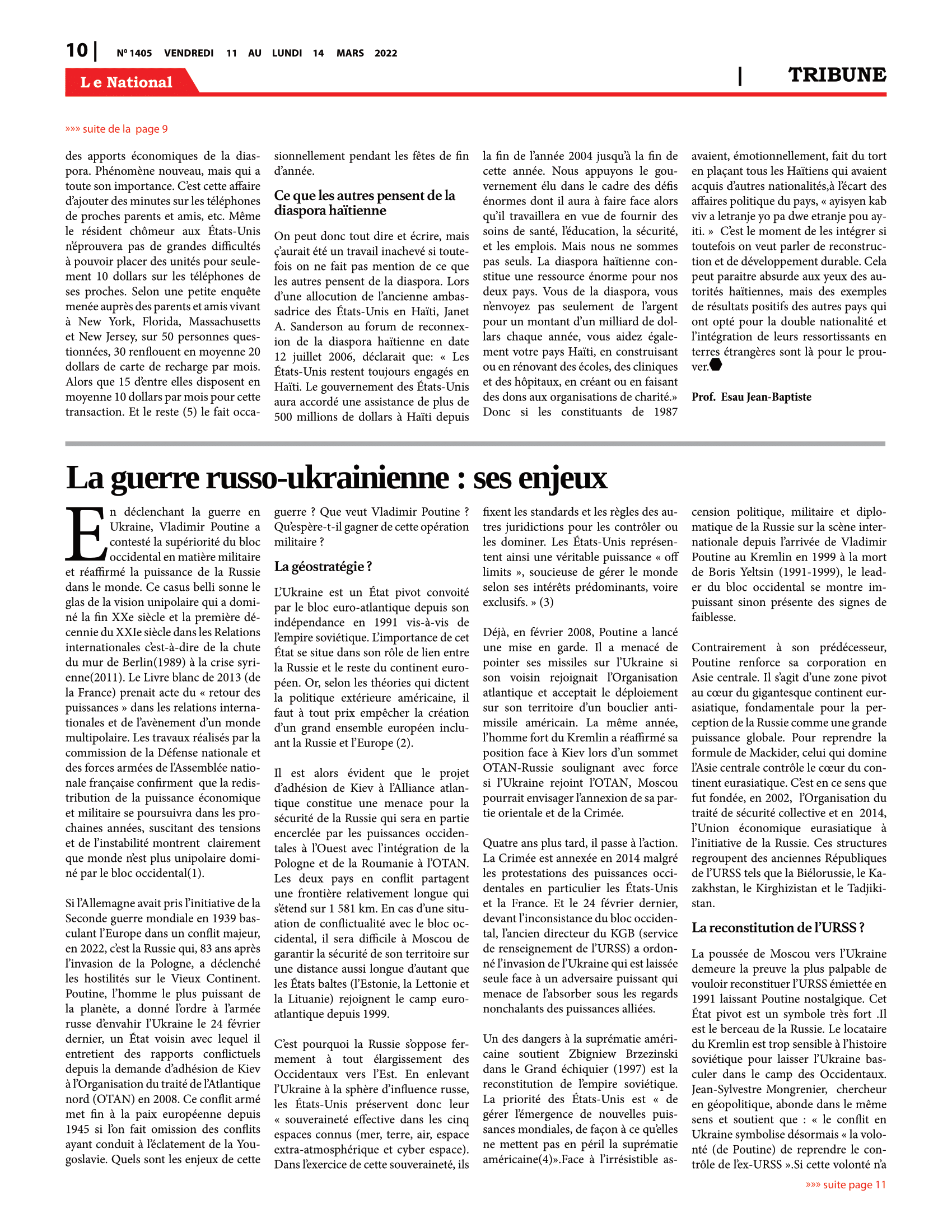 Page 10 de l'édition 1405