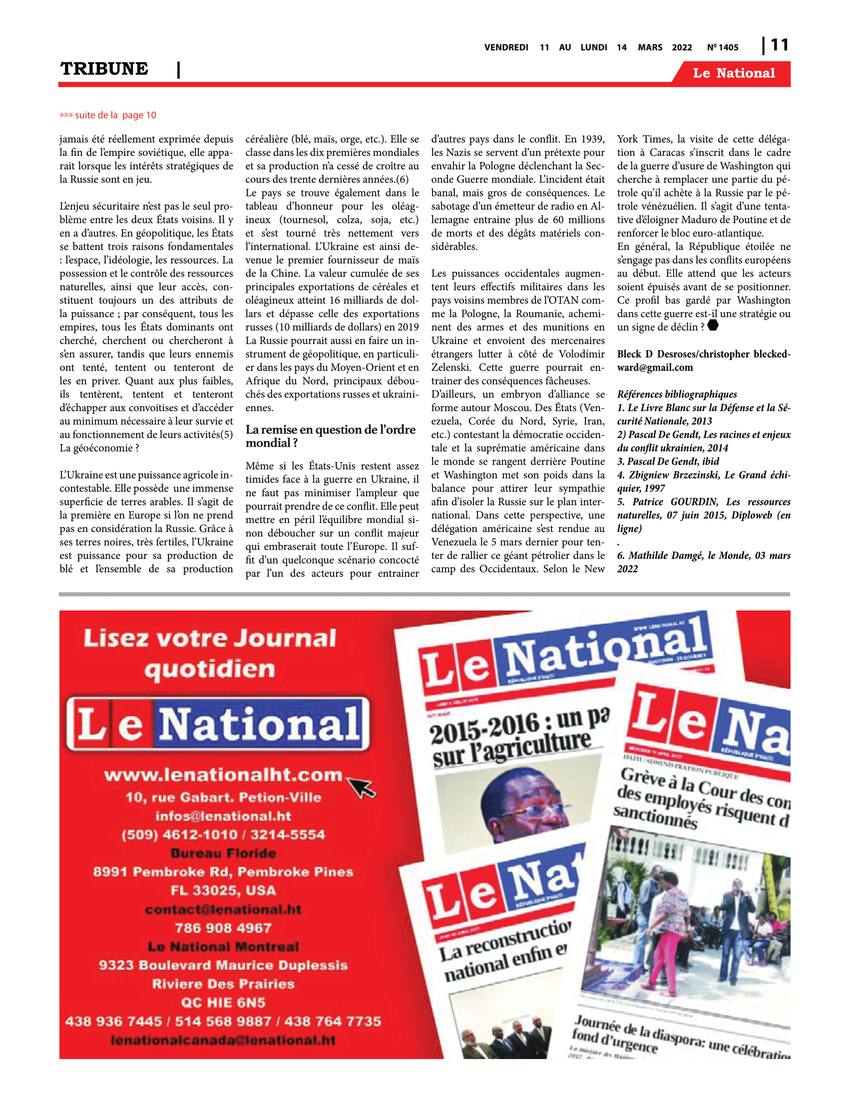 Page 11 de l'édition 1405