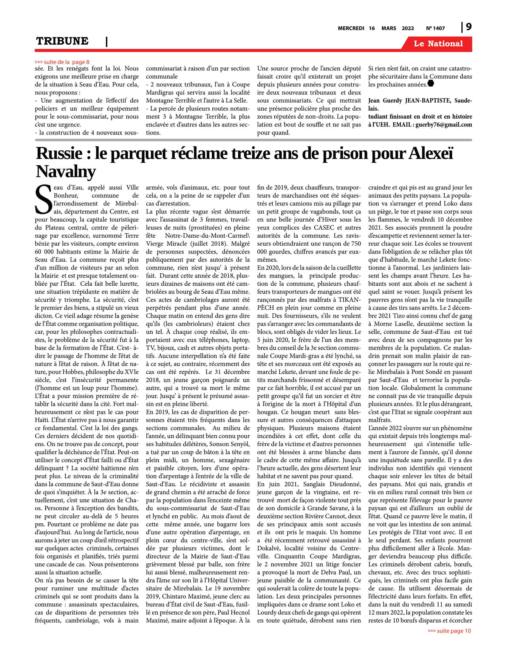 Page 9 de l'édition 1407
