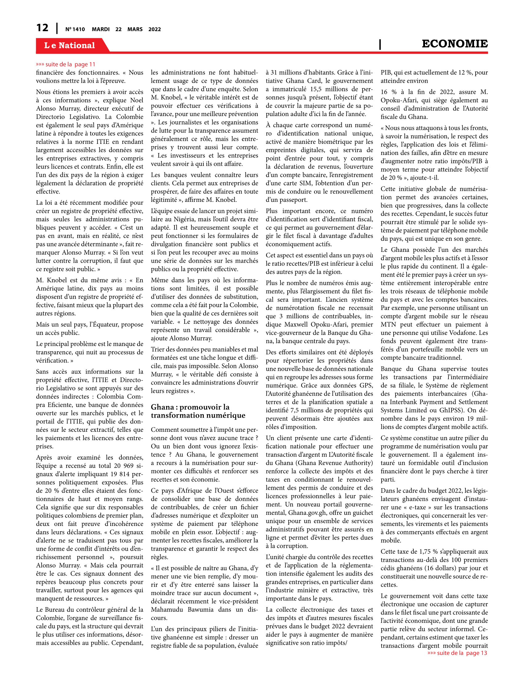 Page 12 de l'édition 1410