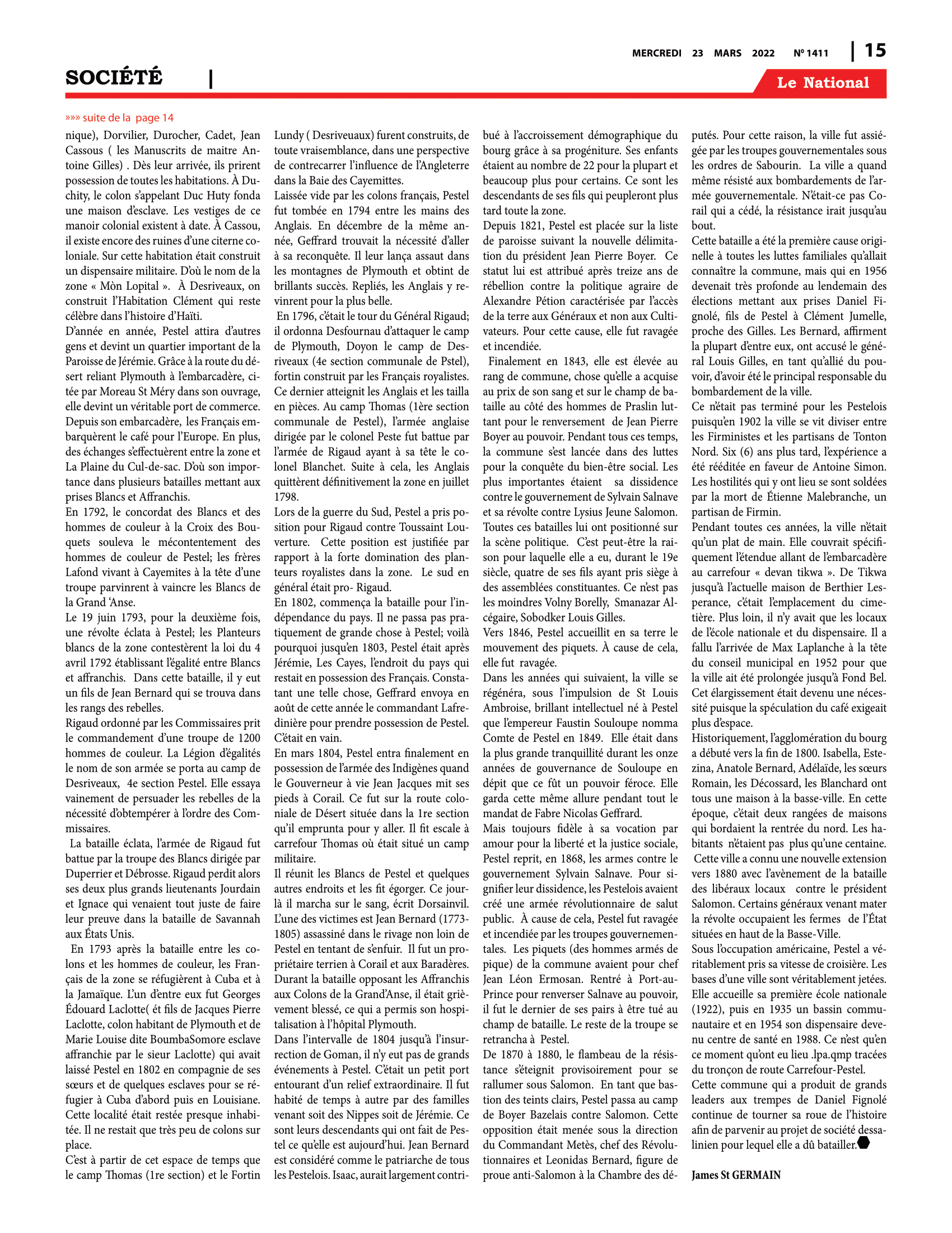 Page 15 de l'édition 1411