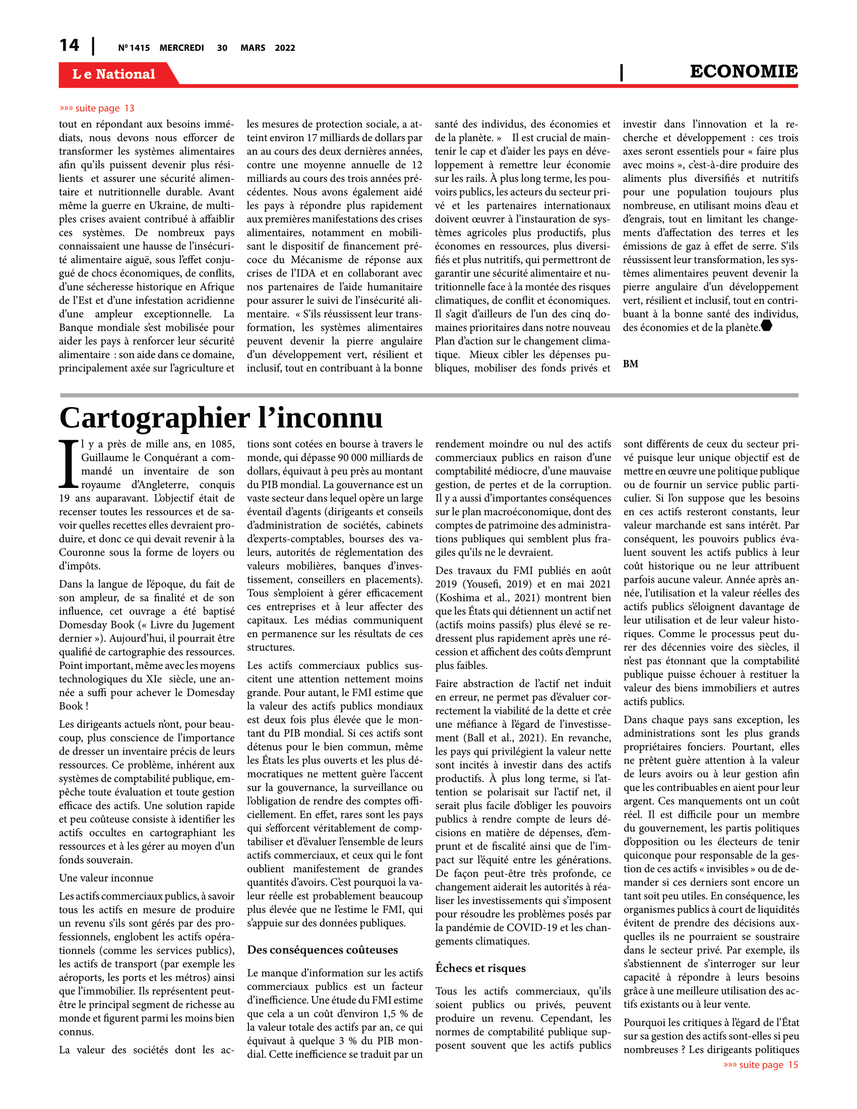 Page 14 de l'édition 1415