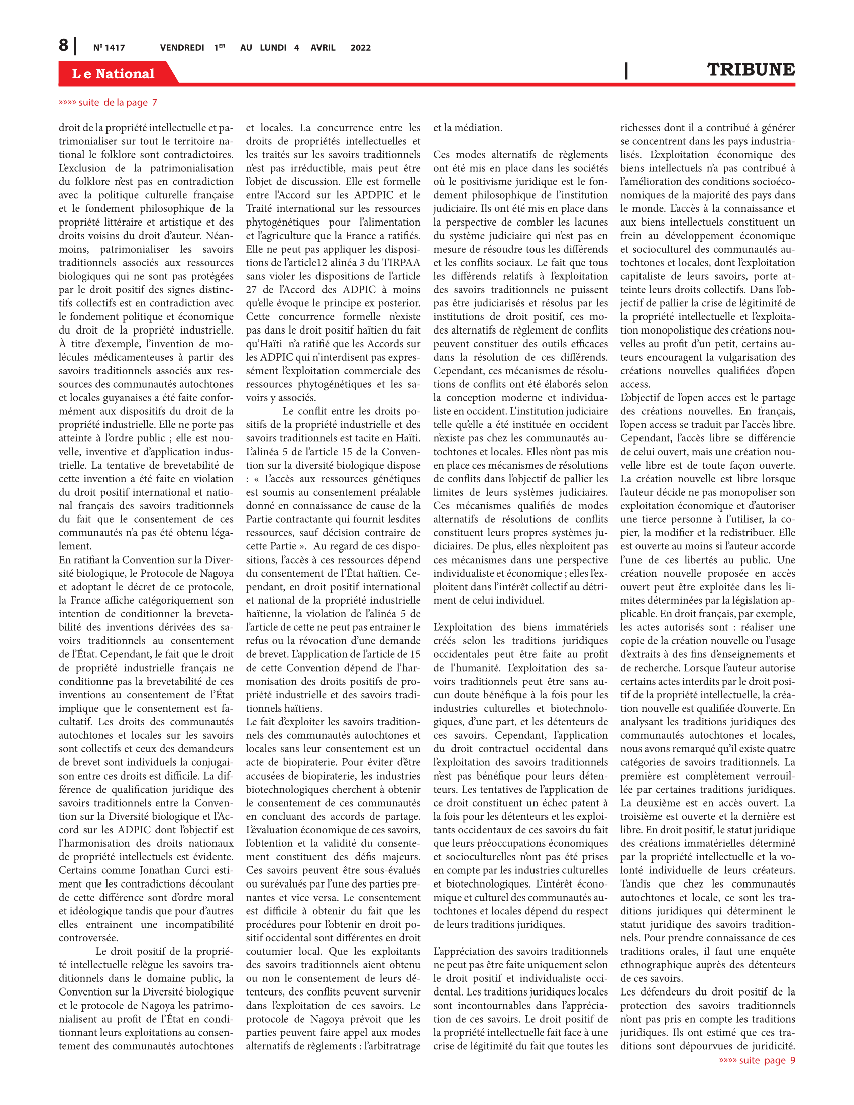 Page 8 de l'édition 1417