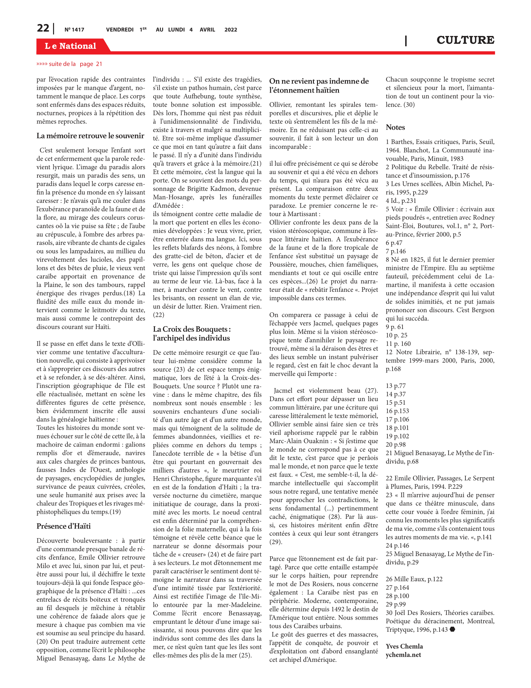 Page 22 de l'édition 1417