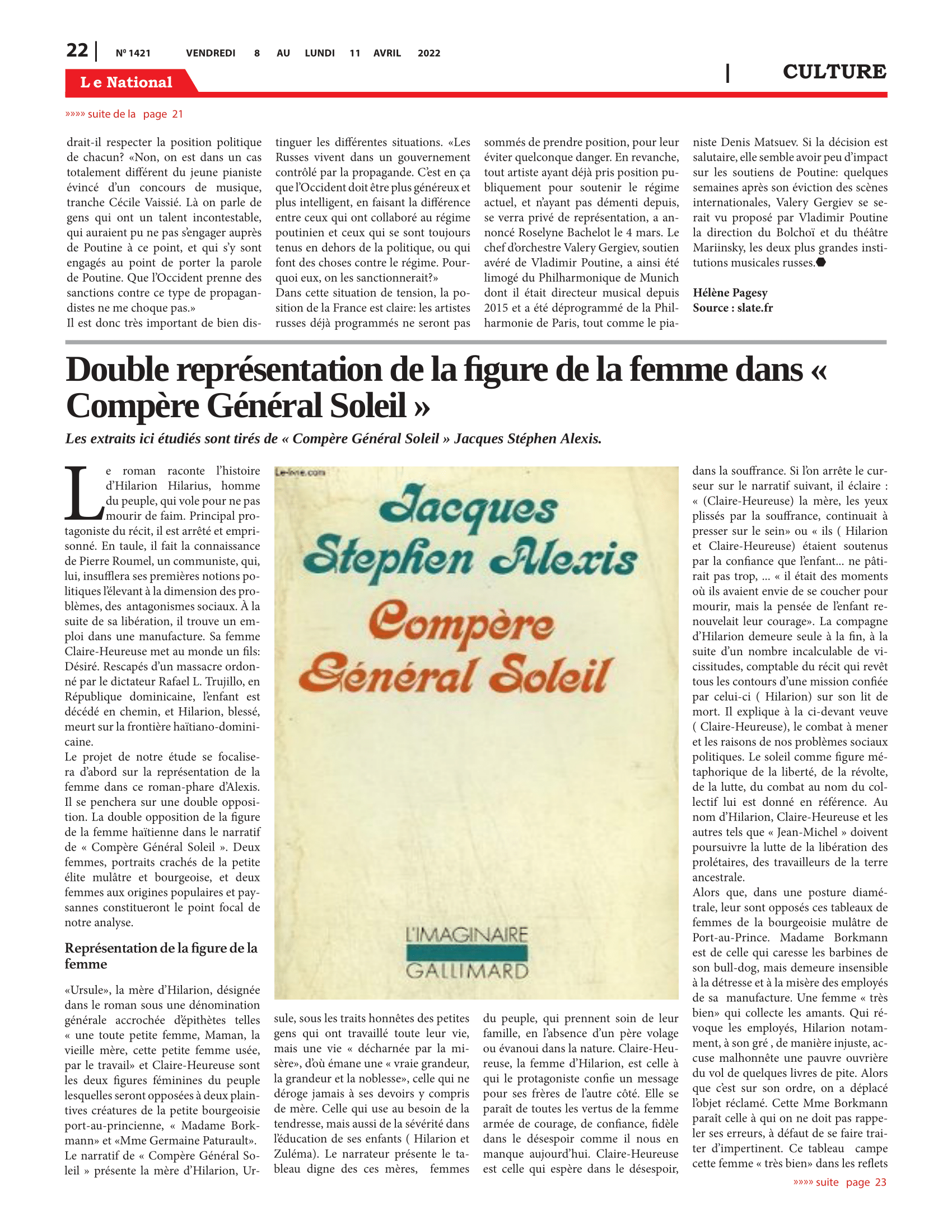 Page 22 de l'édition 1421
