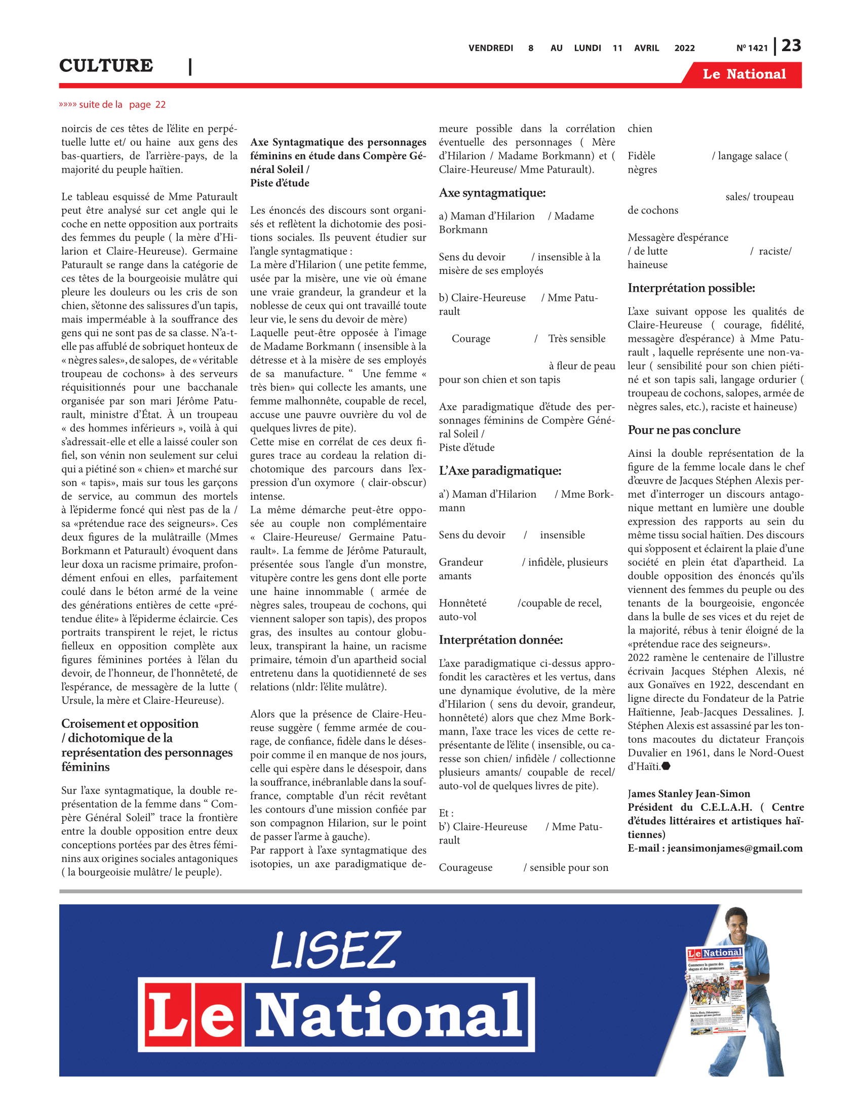 Page 23 de l'édition 1421