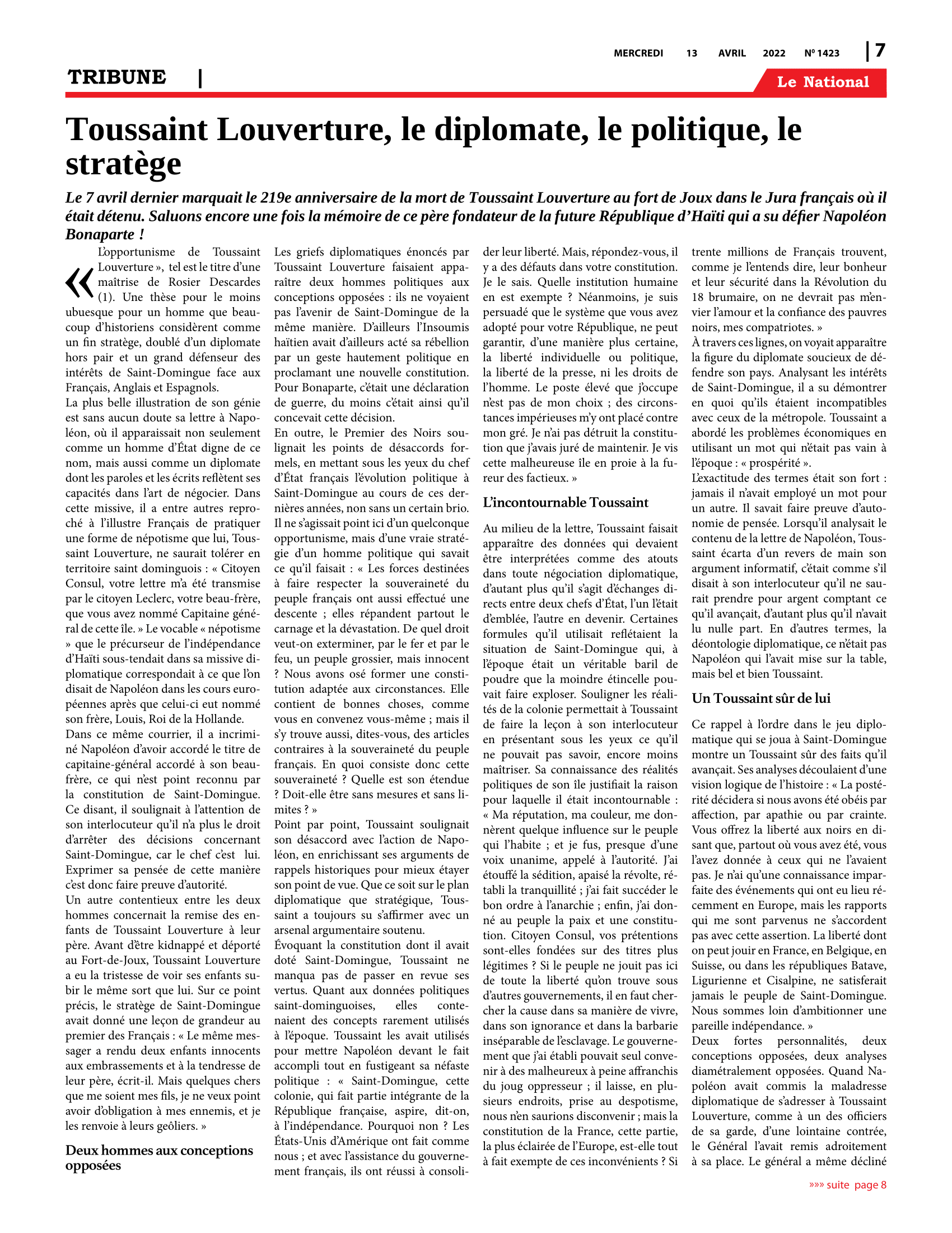 Page 7 de l'édition 1423