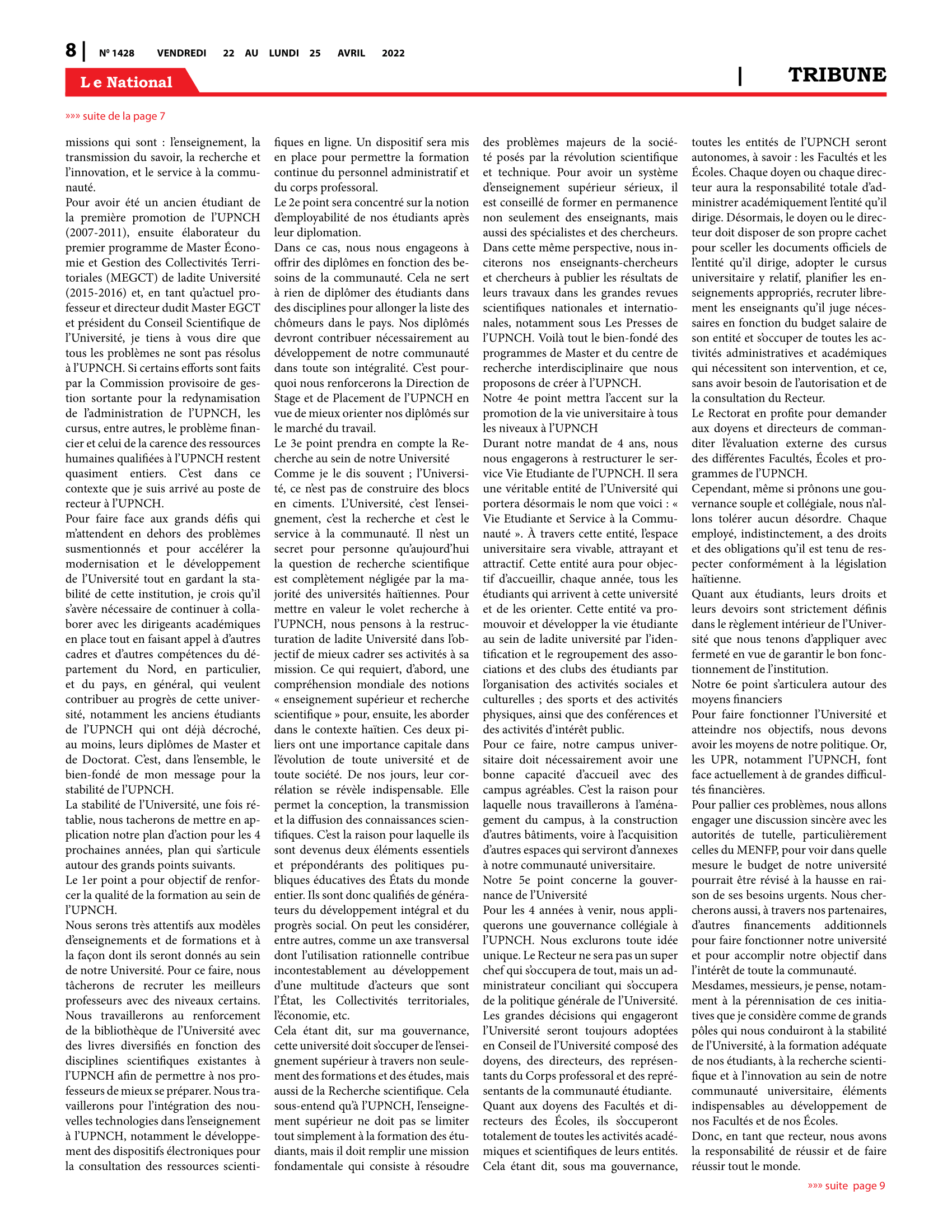 Page 8 de l'édition 1428
