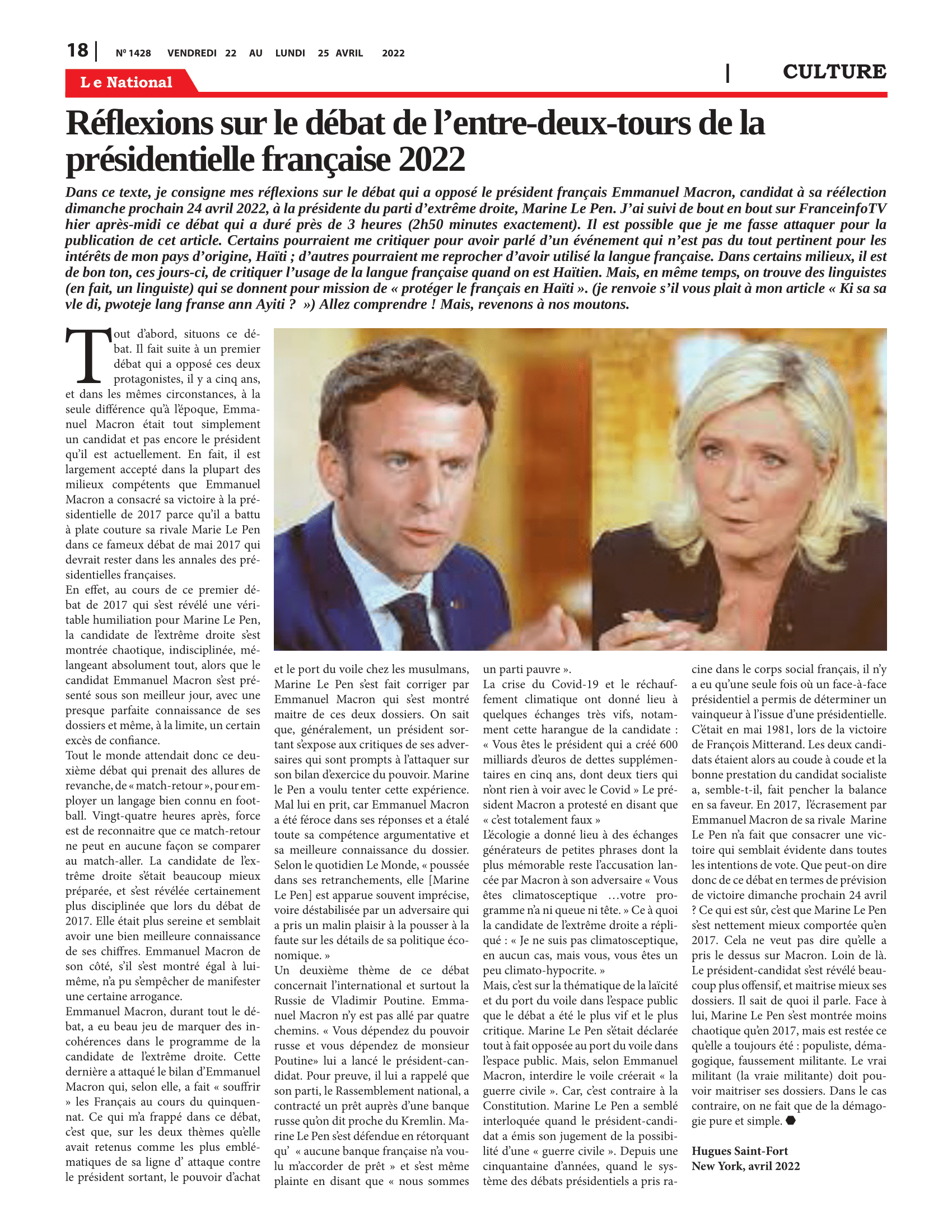 Page 18 de l'édition 1428