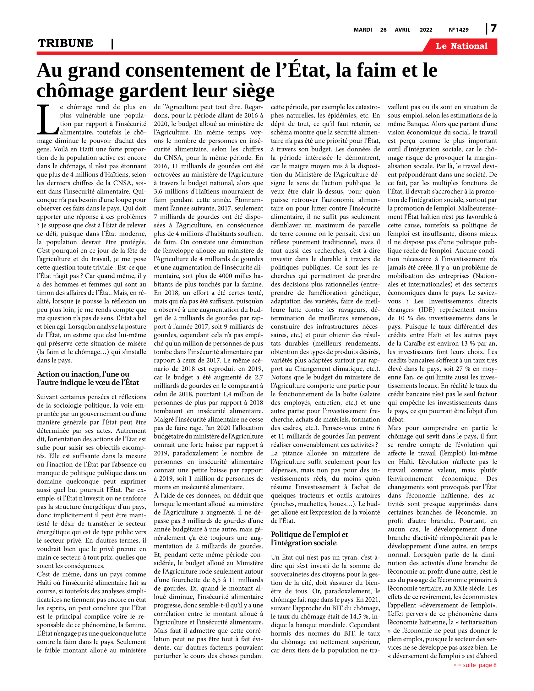 Page 7 de l'édition 1429