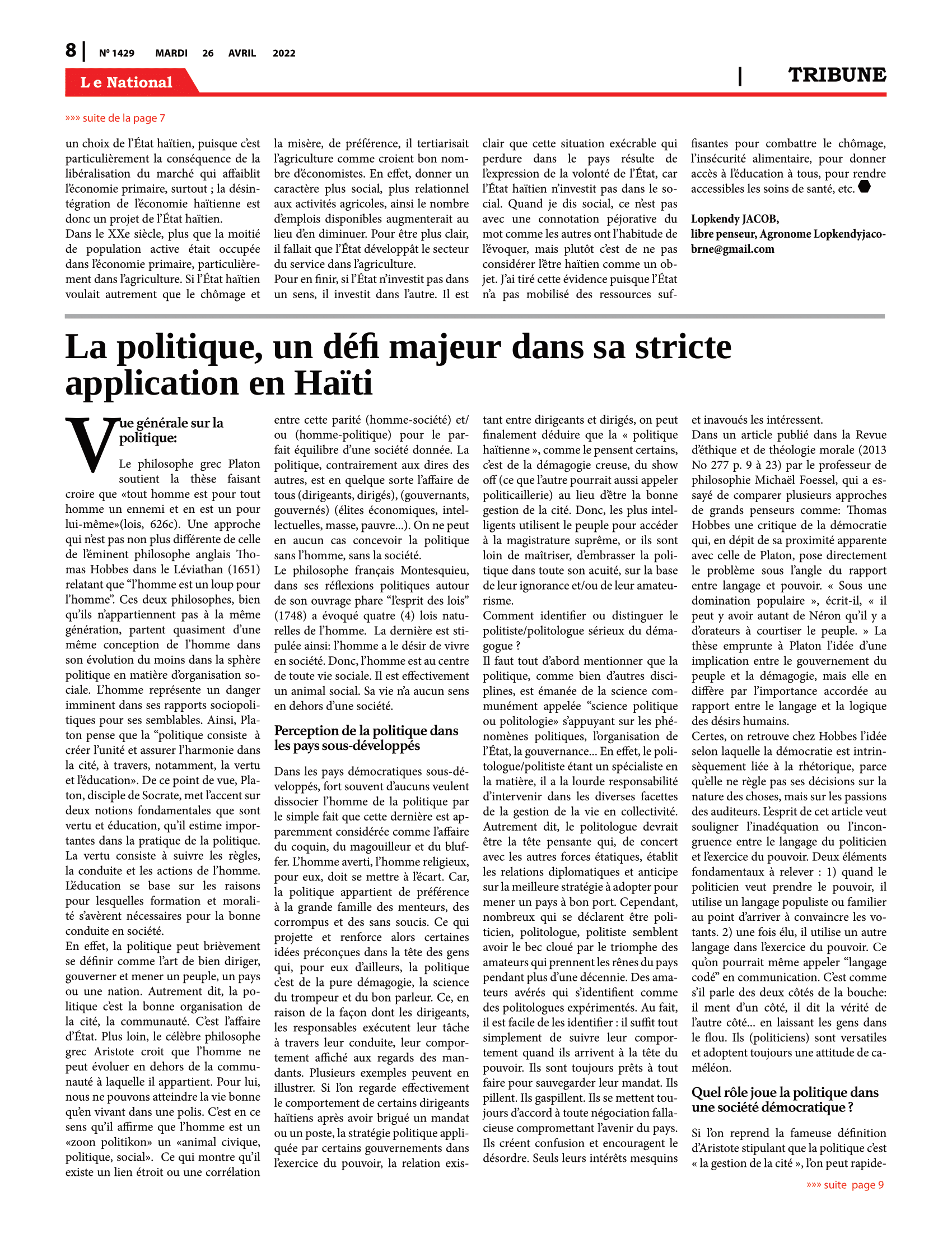 Page 8 de l'édition 1429