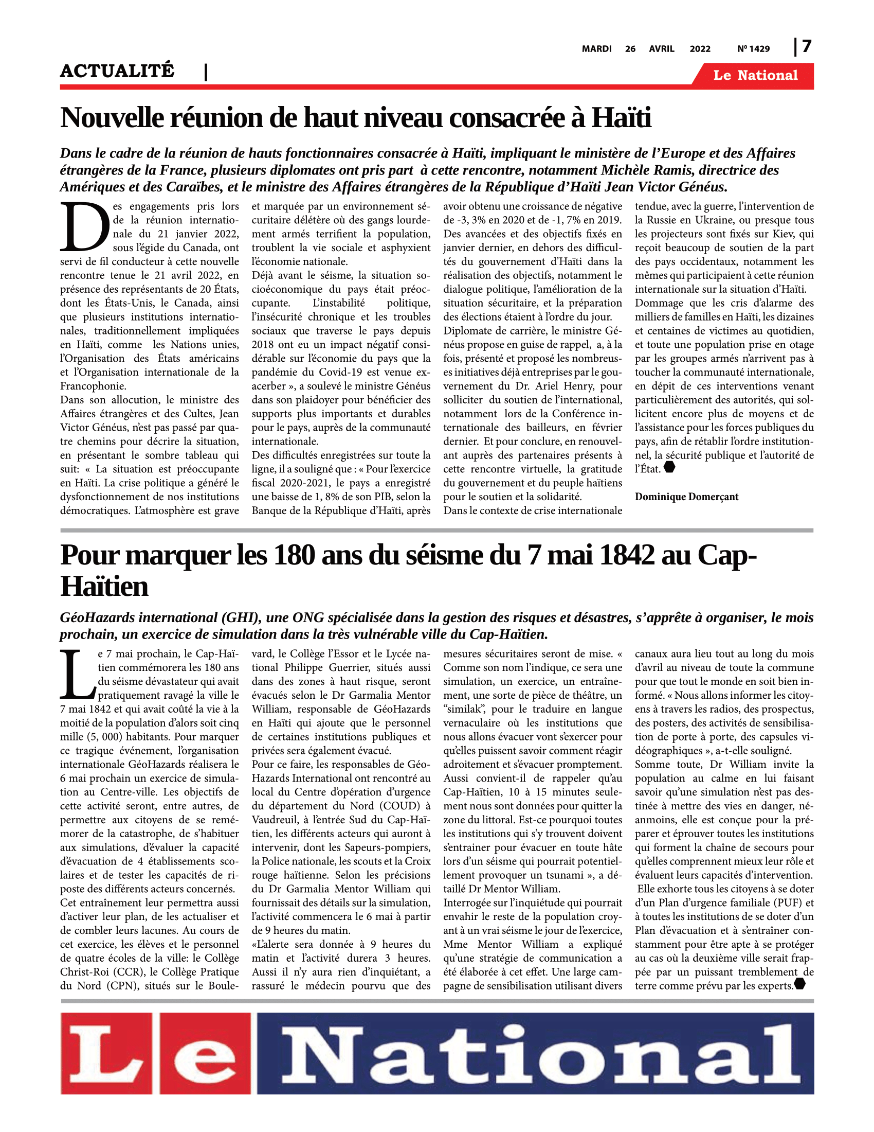 Page 7 de l'édition 1430