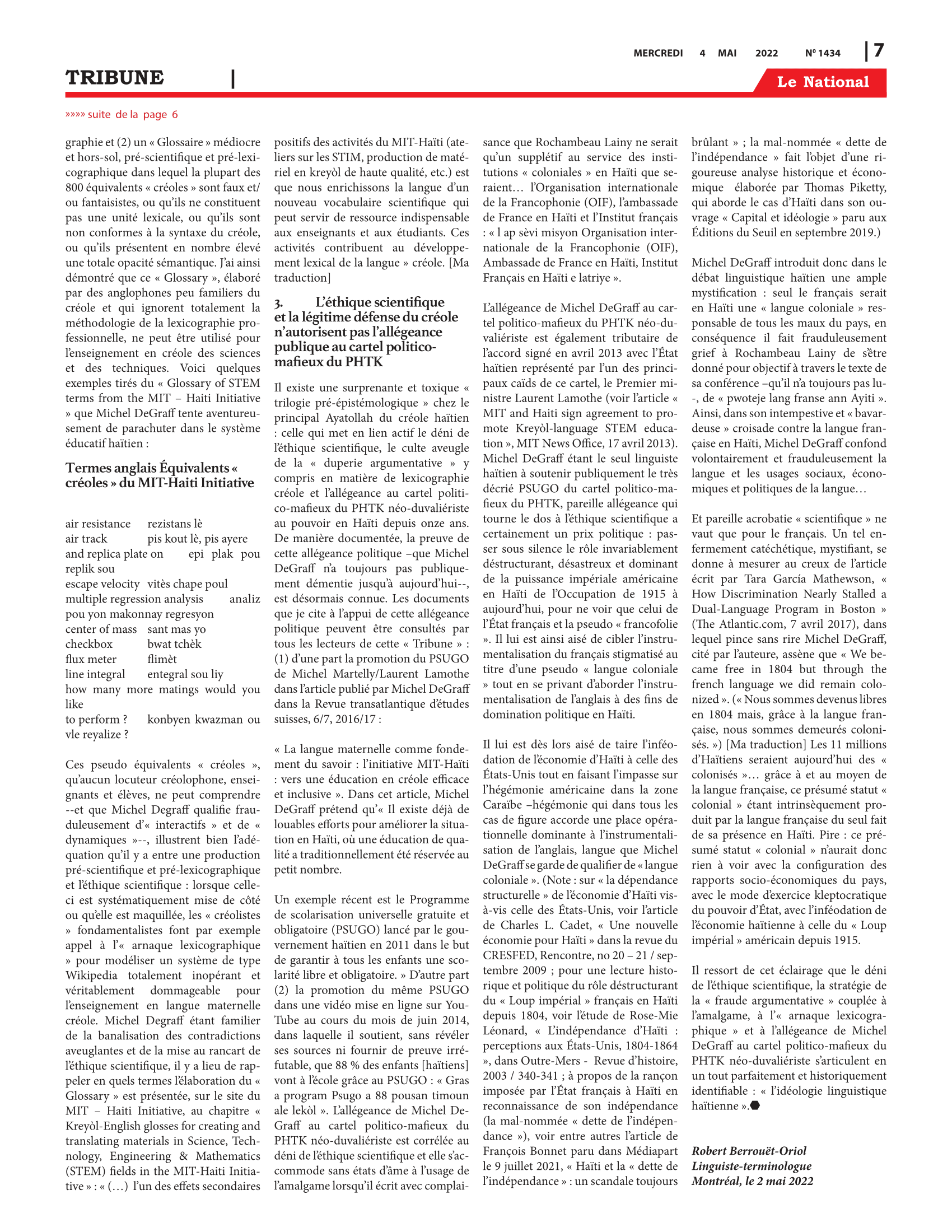 Page 7 de l'édition 1434