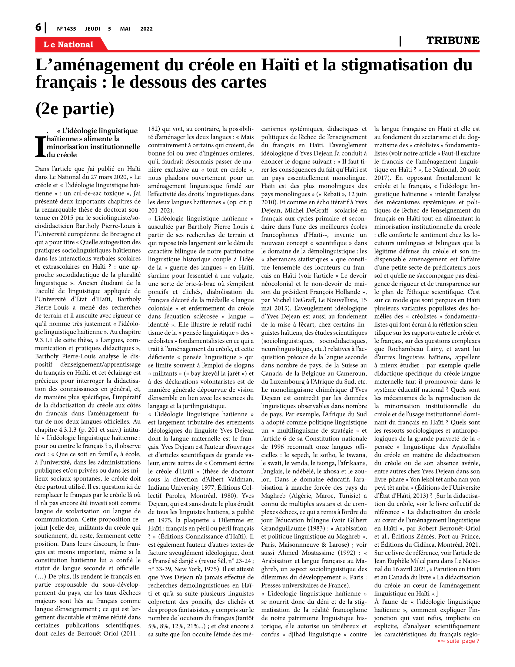 Page 6 de l'édition 1435