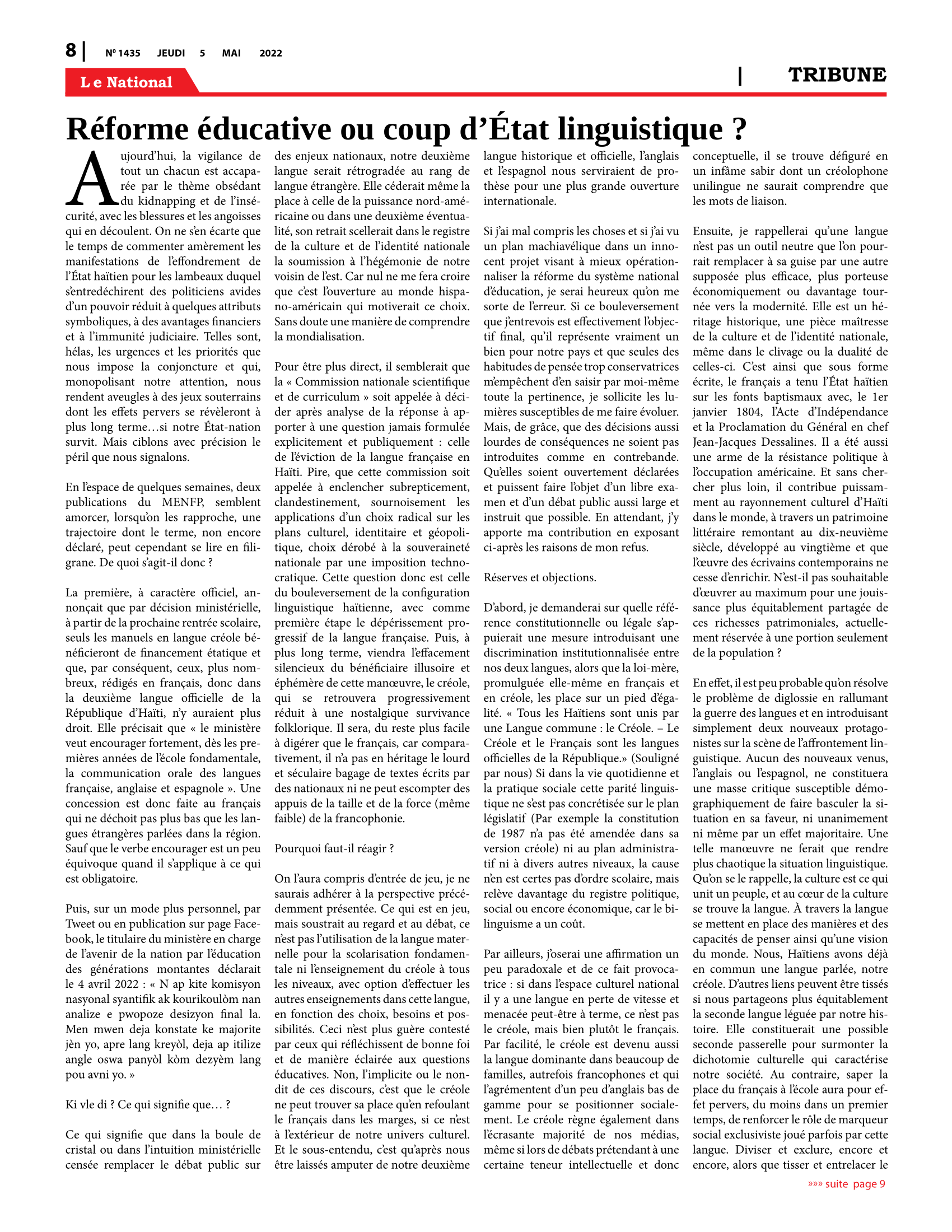 Page 8 de l'édition 1435