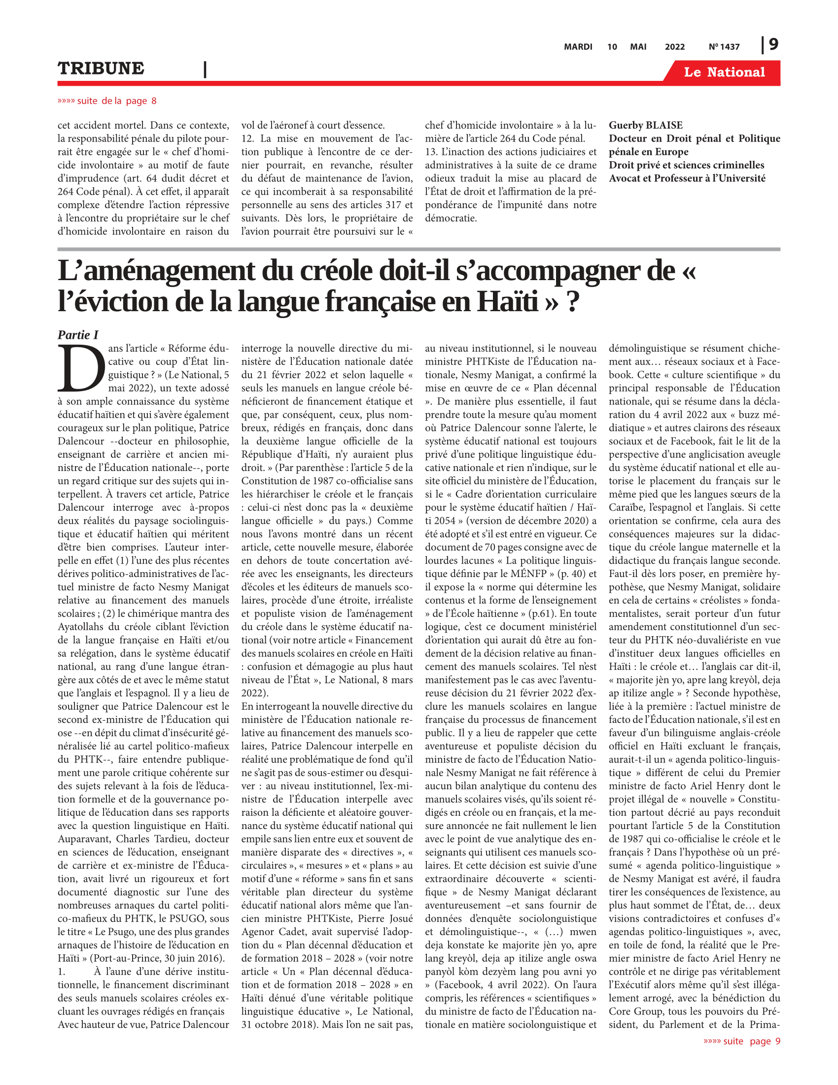Page 9 de l'édition 1437