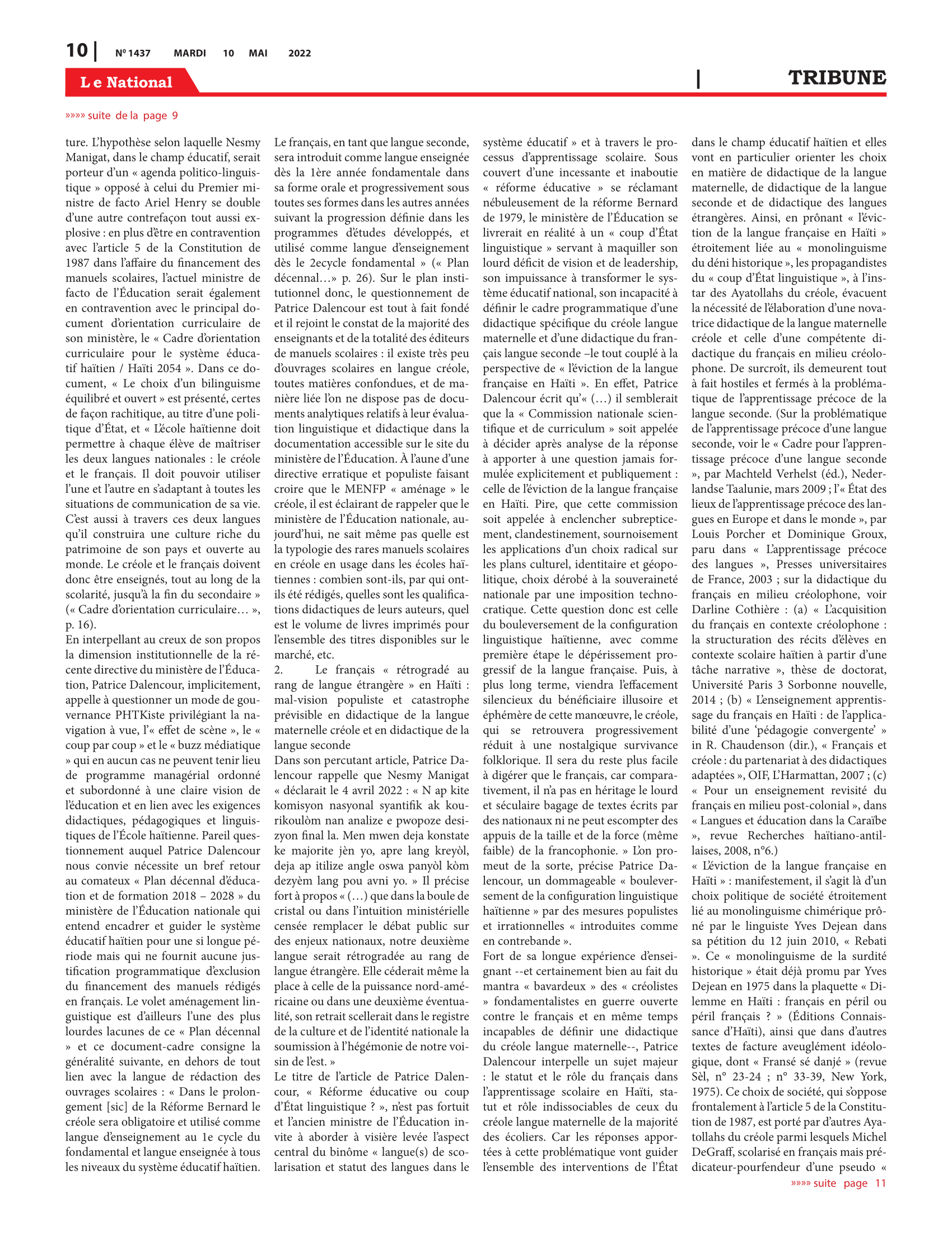 Page 10 de l'édition 1437