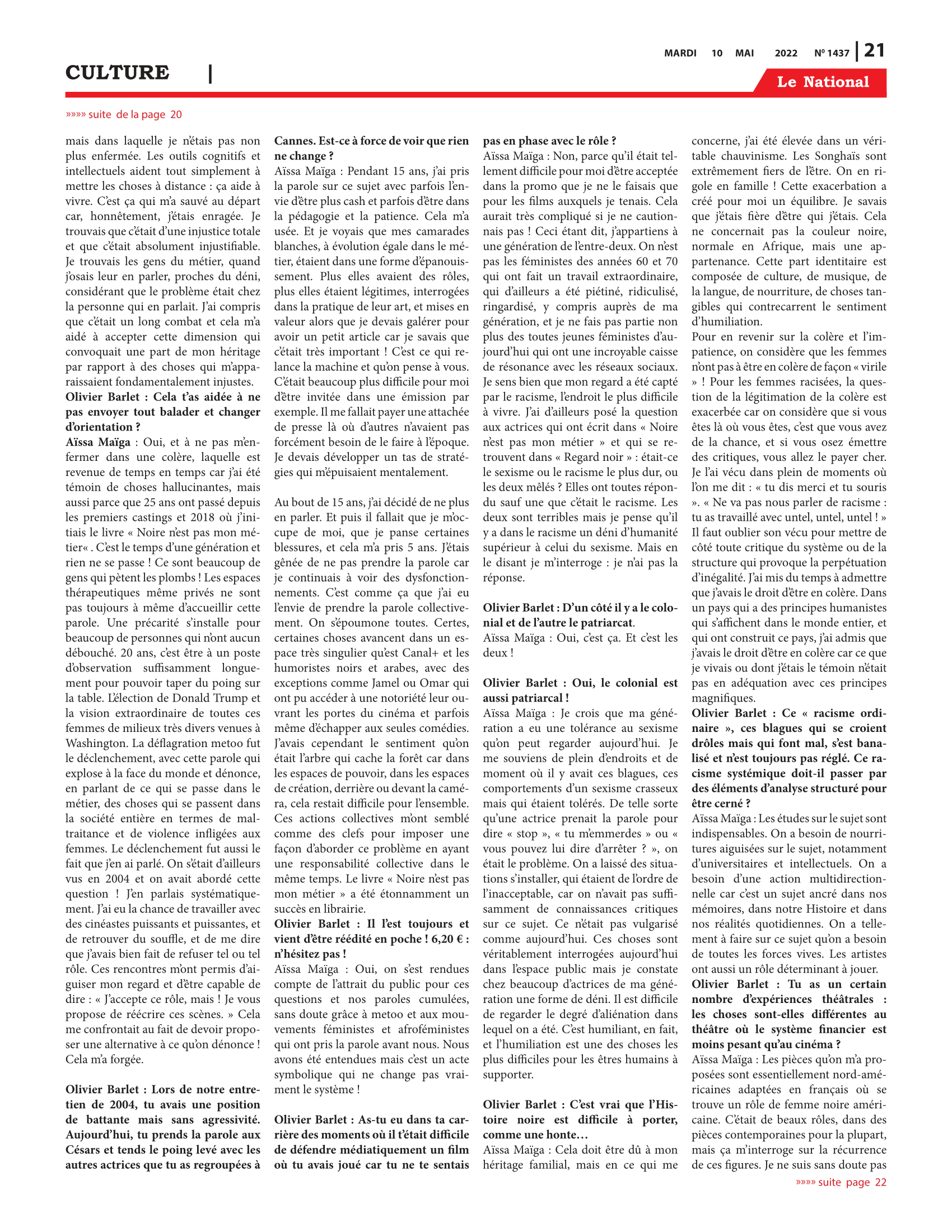 Page 21 de l'édition 1437