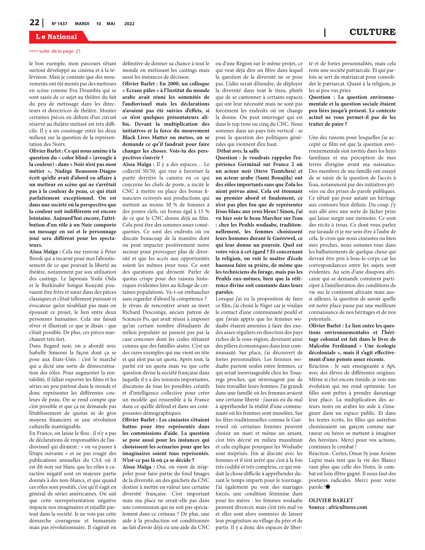 Page 22 de l'édition 1437