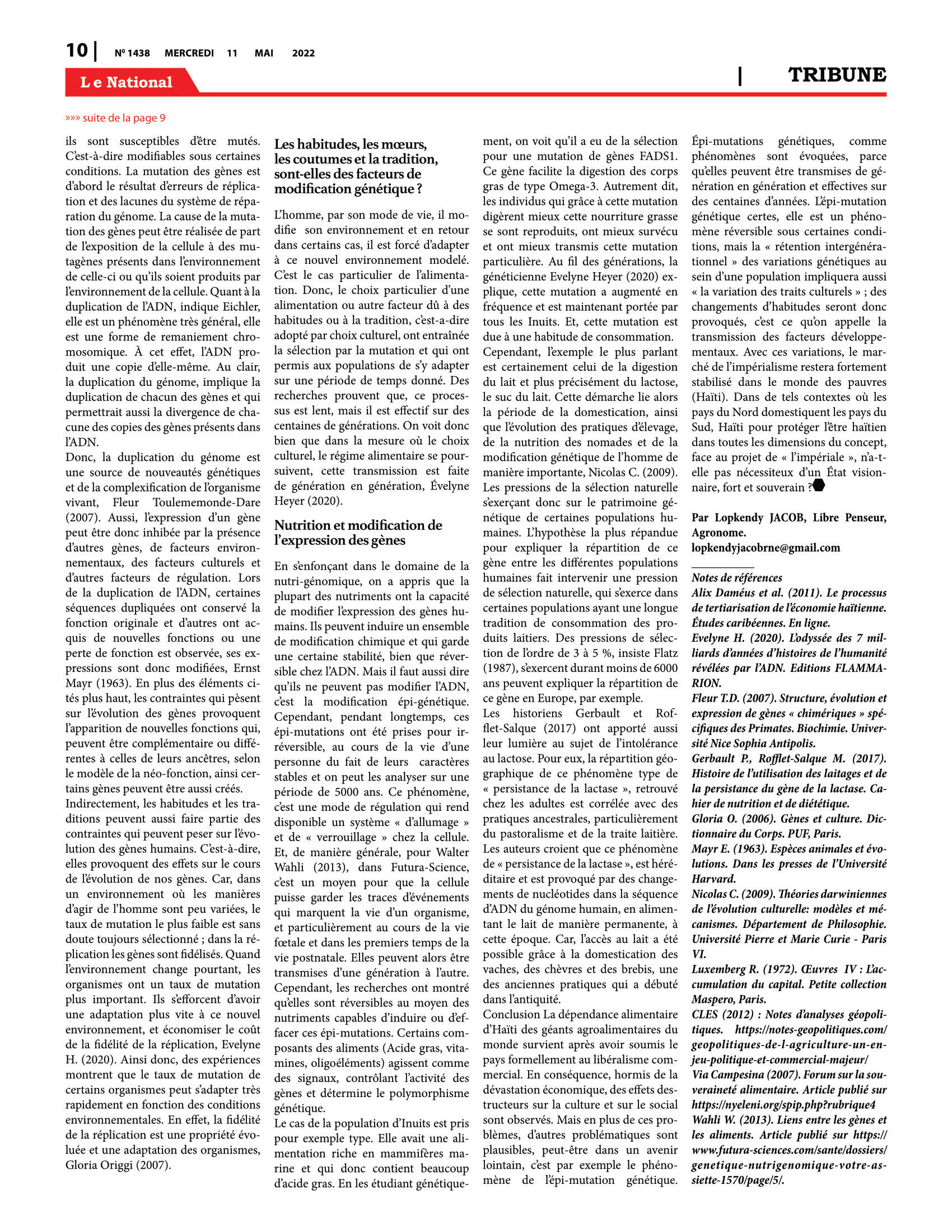Page 9 de l'édition 1438