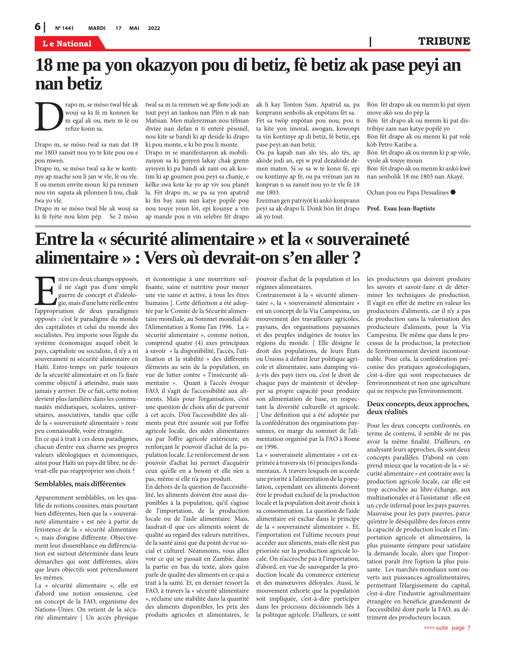 Page 6 de l'édition 1441