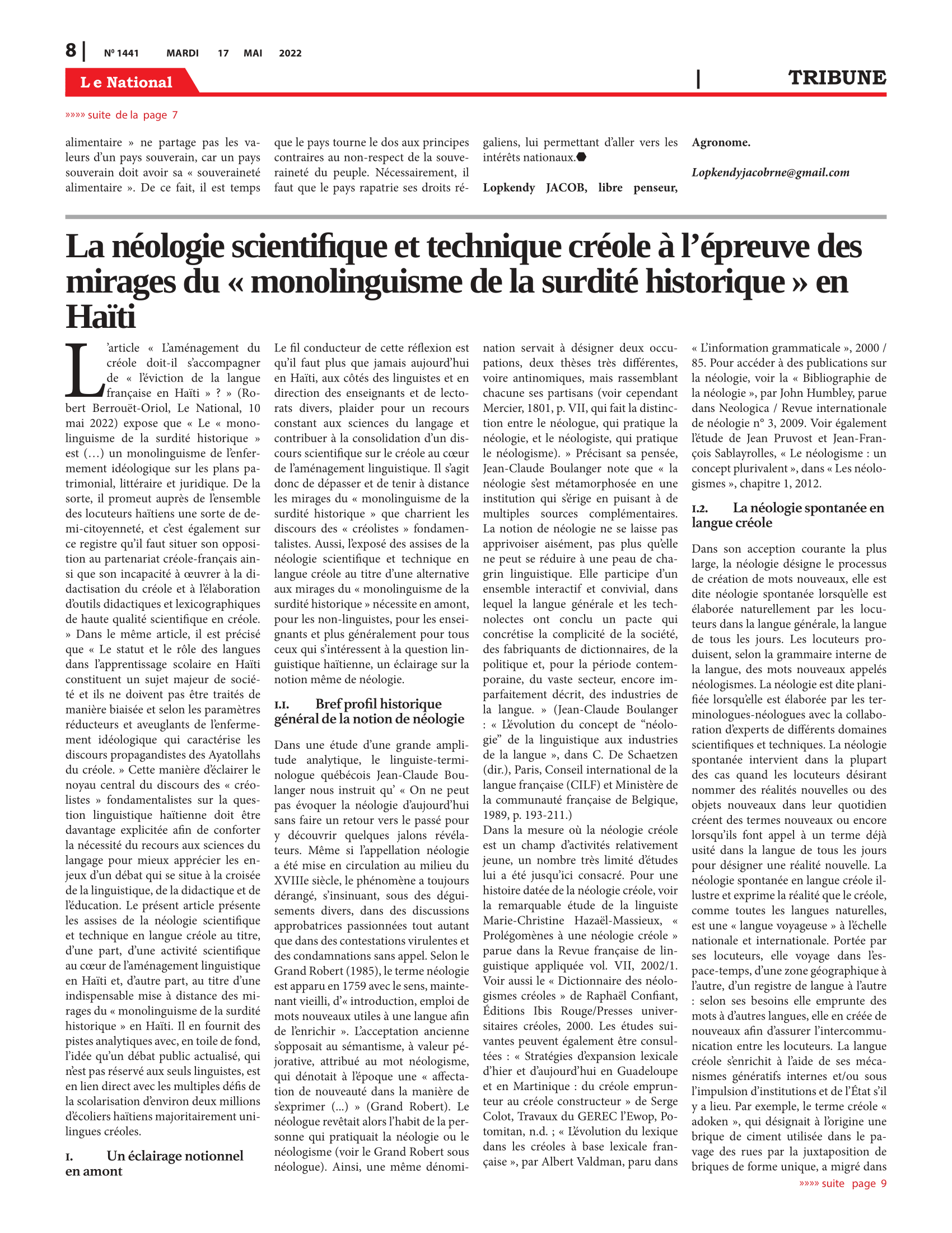 Page 8 de l'édition 1441