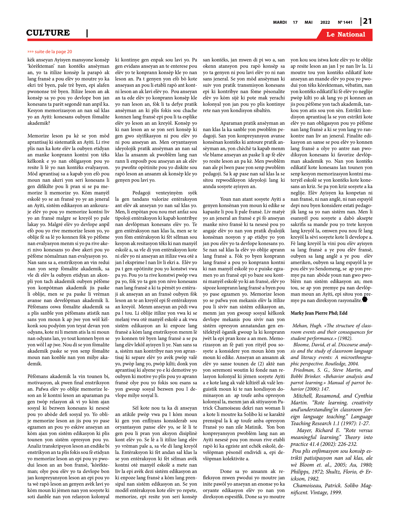 Page 21 de l'édition 1441